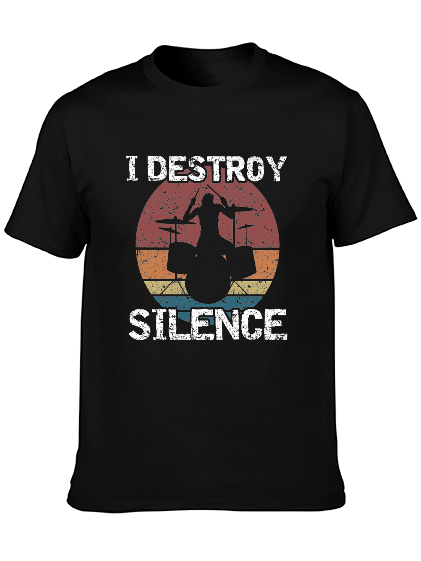 I Destroy Silence Drummer Graphic T-Shirt