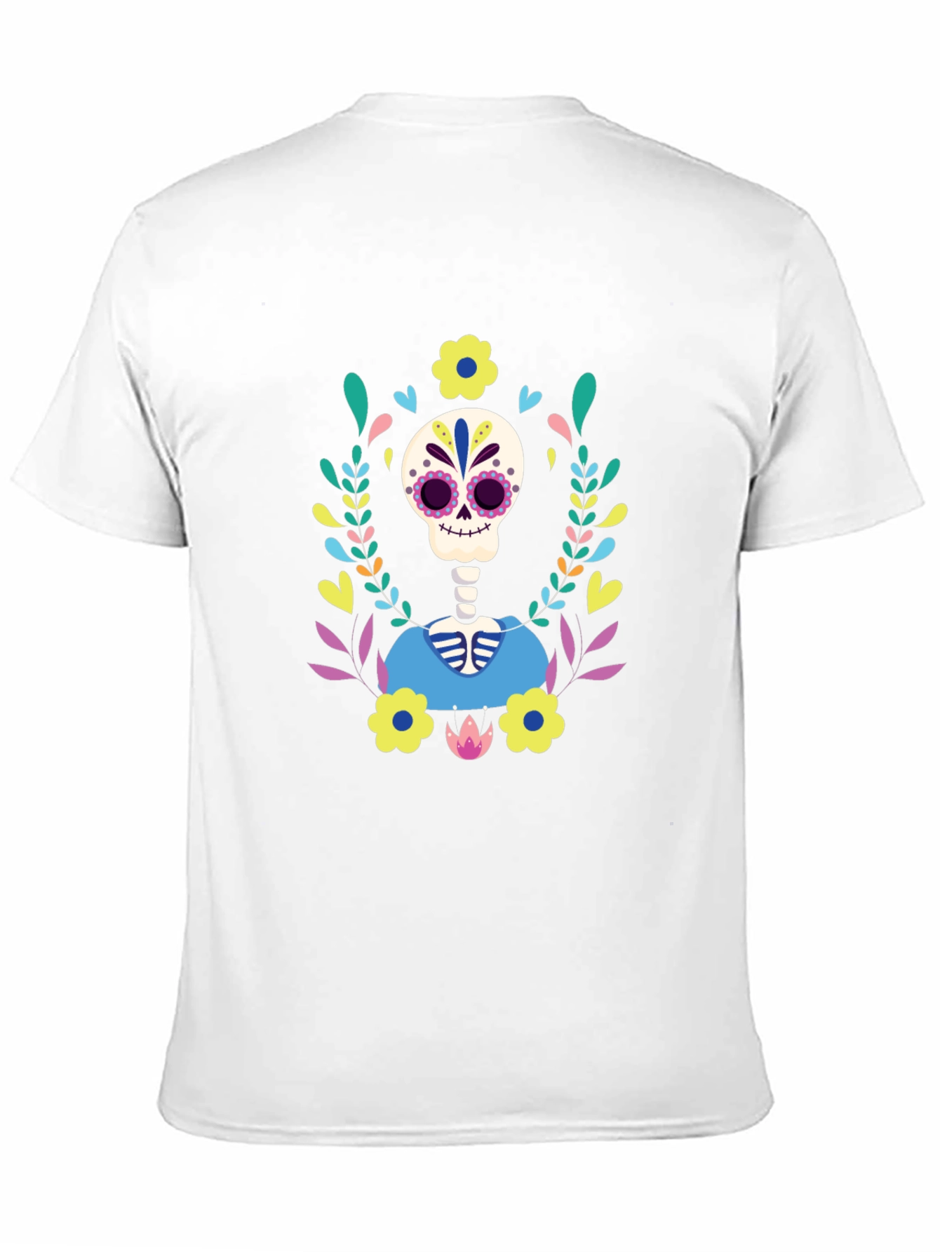 Day of the Dead Skeleton Floral T-Shirt