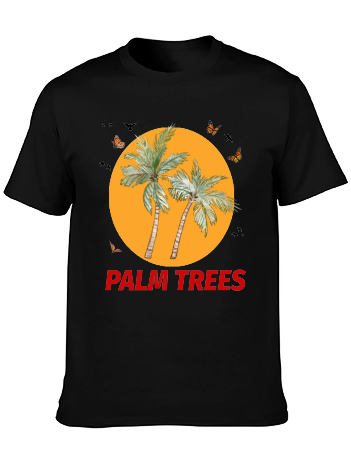 Palm Trees Graphic Tee - Black
