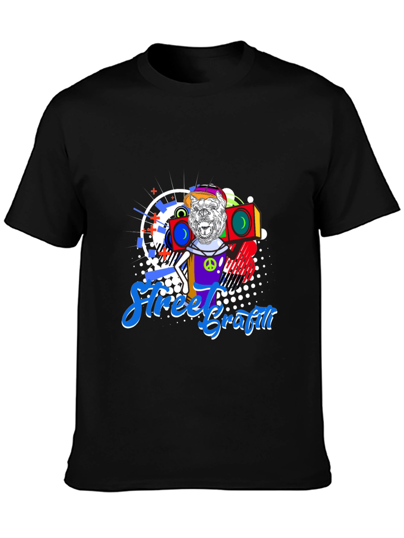 Street Graffiti Gorilla Boombox T-Shirt