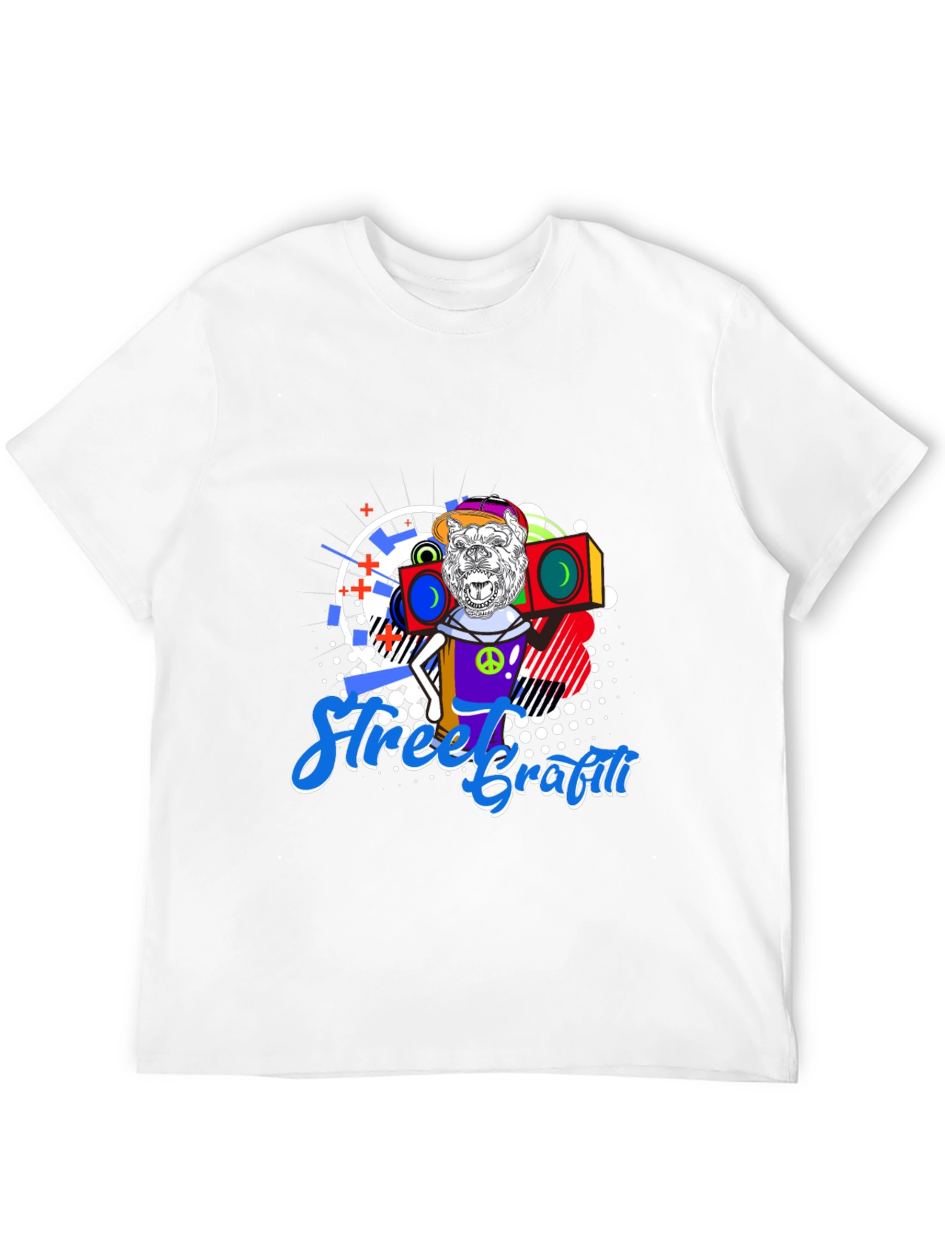 Street Graffiti Gorilla Boombox T-Shirt