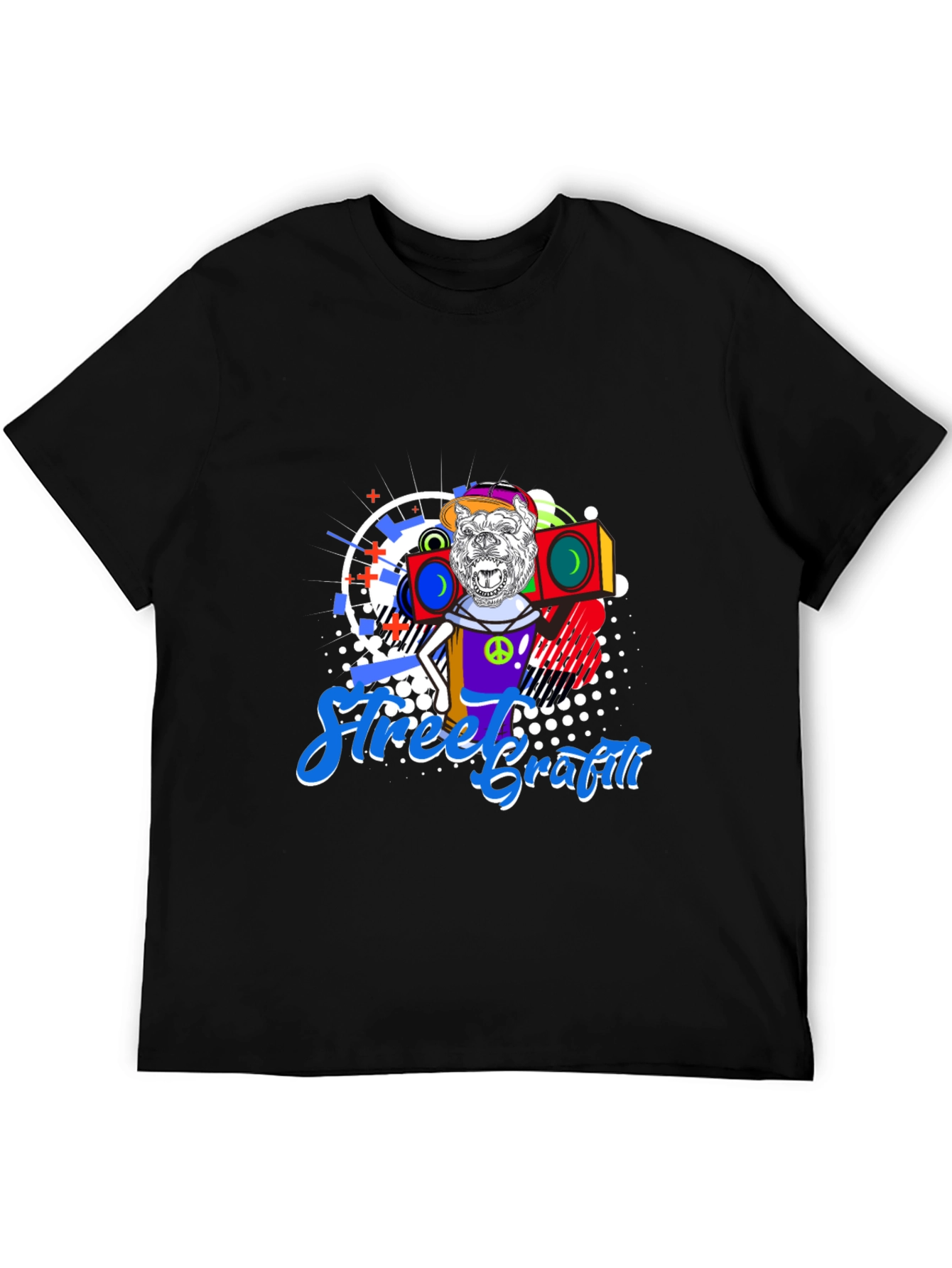 Street Graffiti Gorilla Boombox T-Shirt
