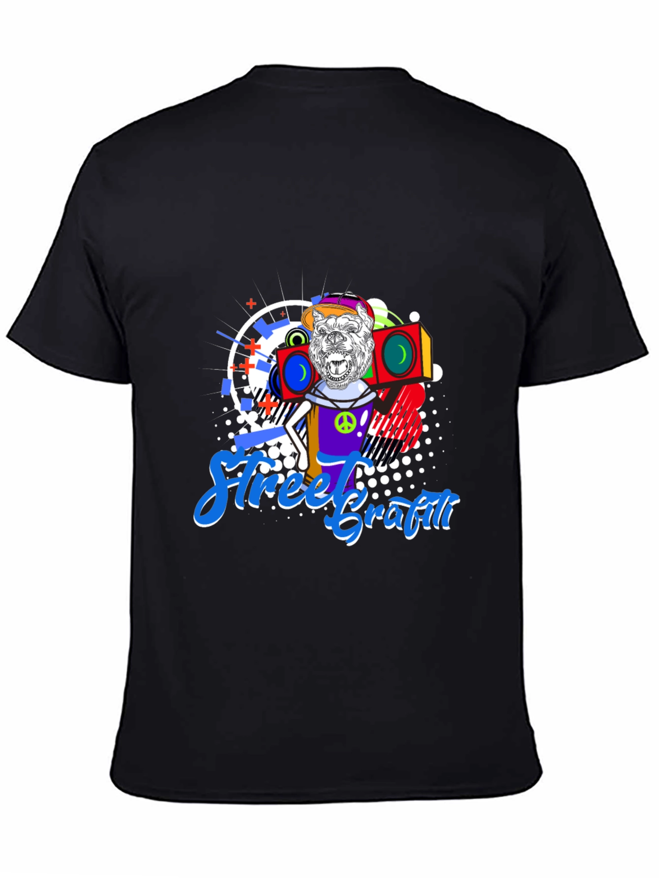 Street Graffiti Gorilla Boombox T-Shirt