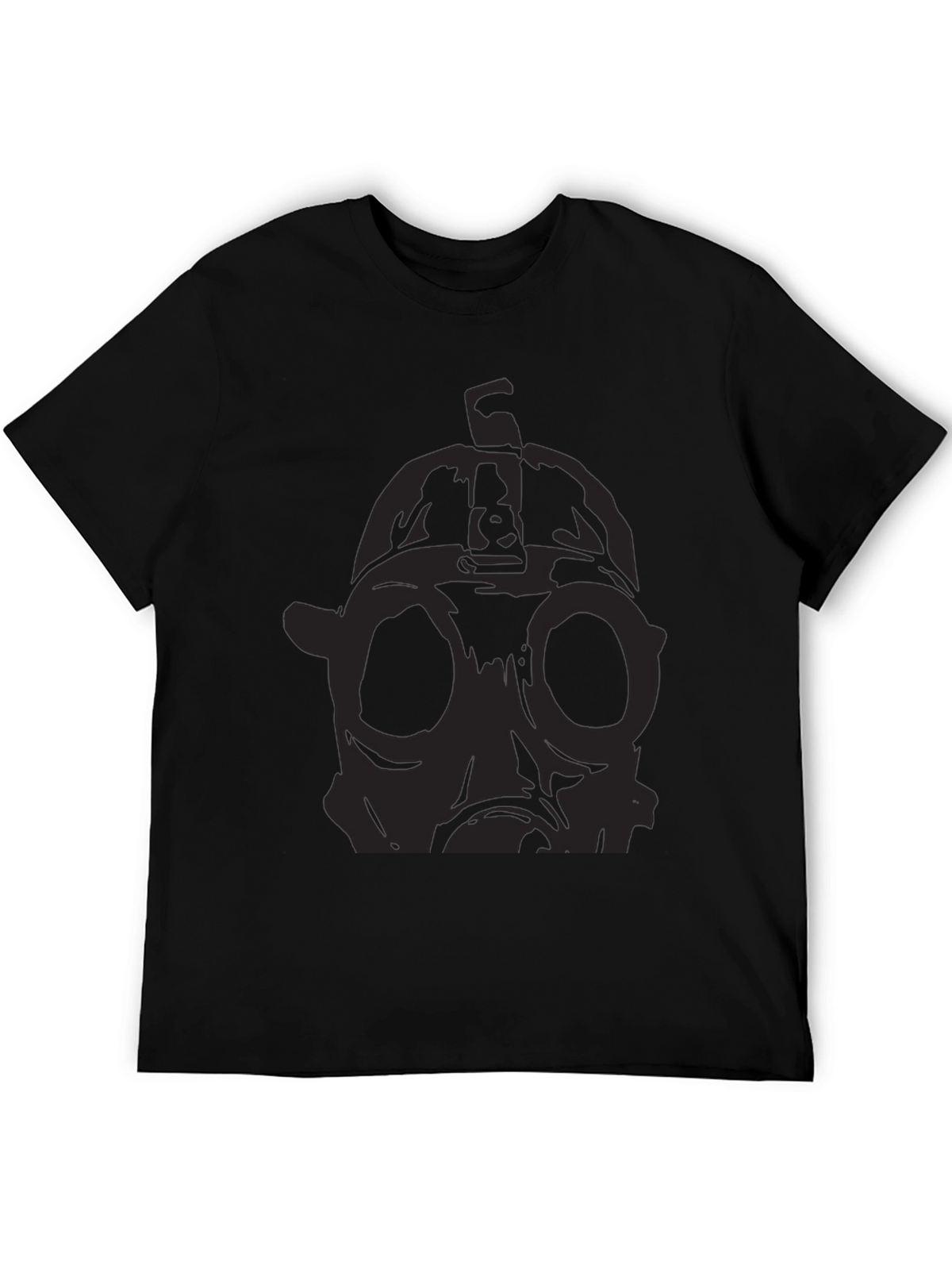 Black T-Shirt with Gas Mask Graphic