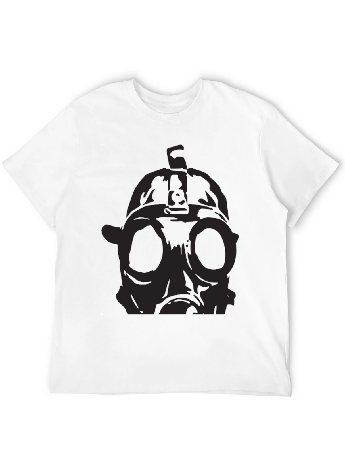 Black T-Shirt with Gas Mask Graphic