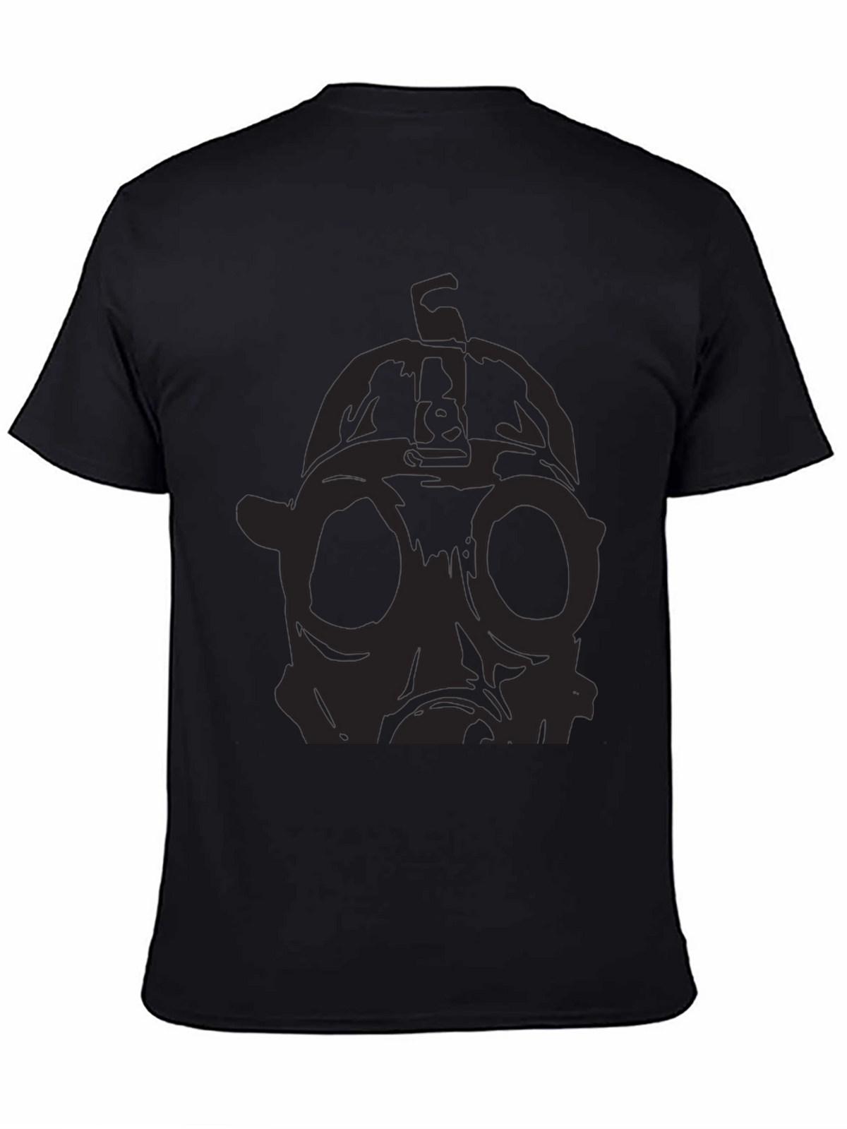 Black T-Shirt with Gas Mask Graphic