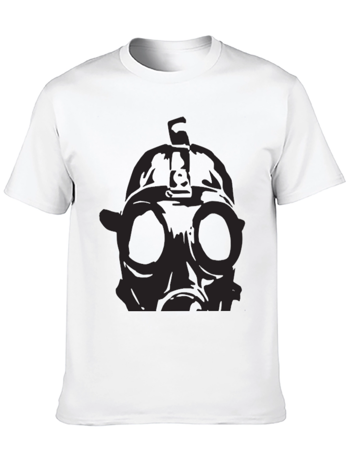 Black T-Shirt with Gas Mask Graphic