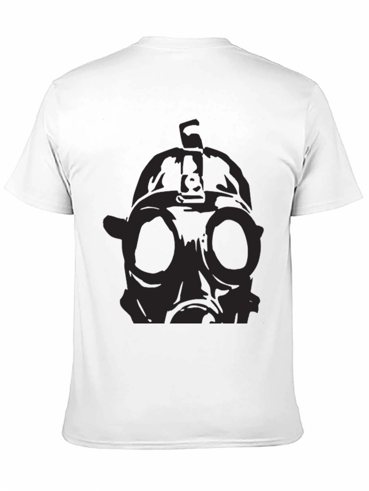 Black T-Shirt with Gas Mask Graphic