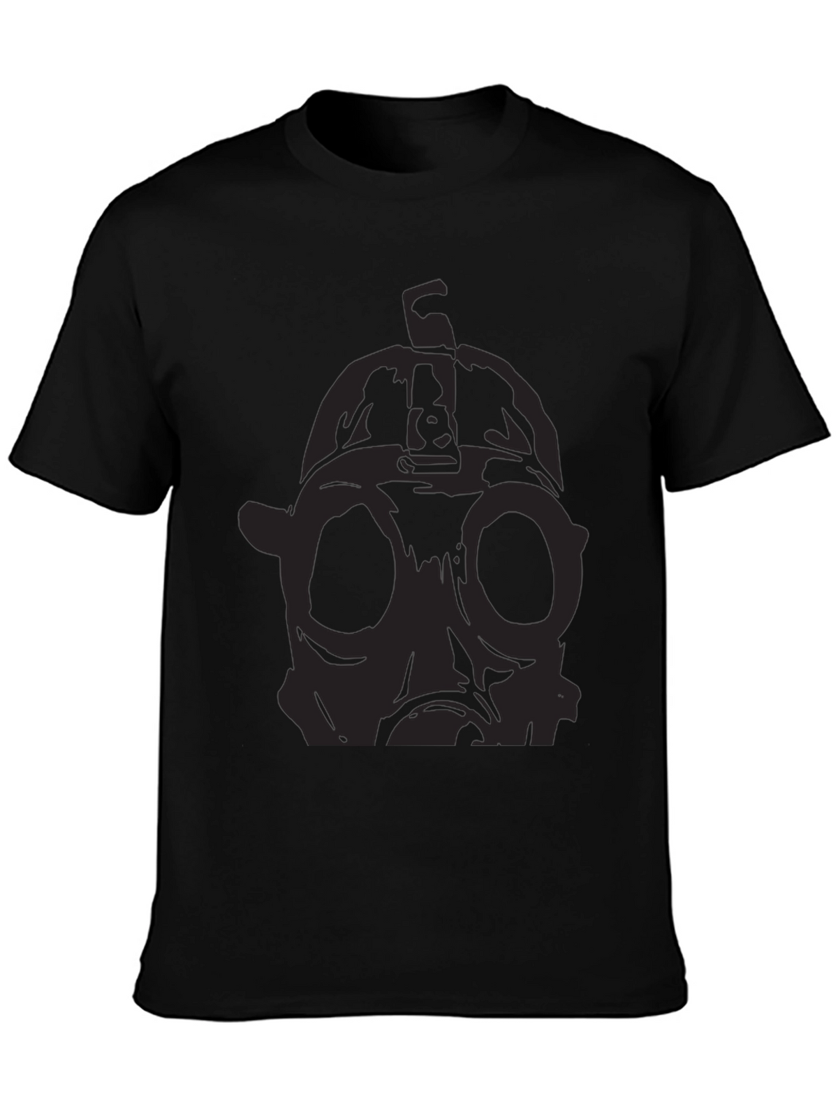 Black T-Shirt with Gas Mask Graphic