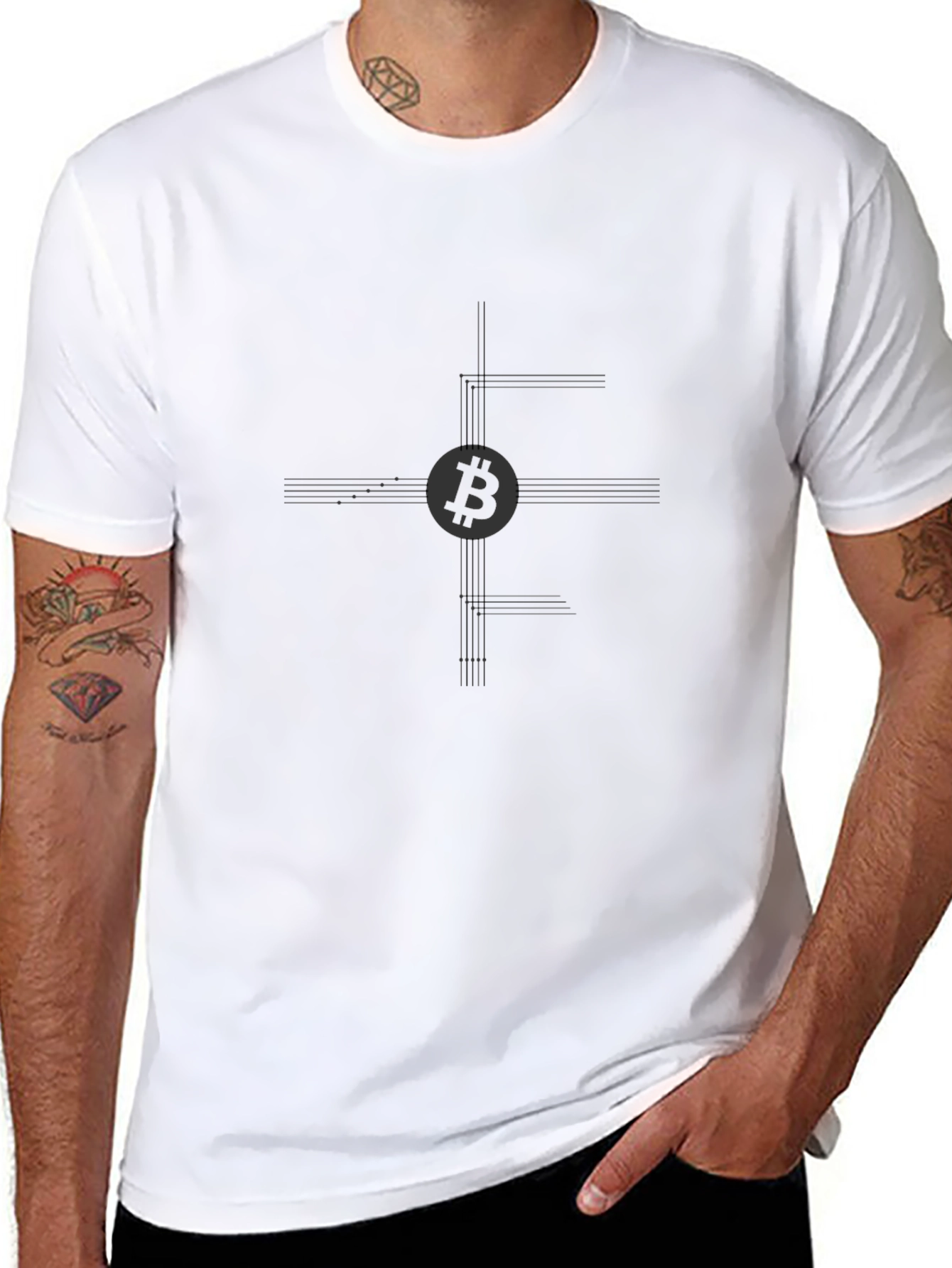 Bitcoin Circuit Black T-Shirt