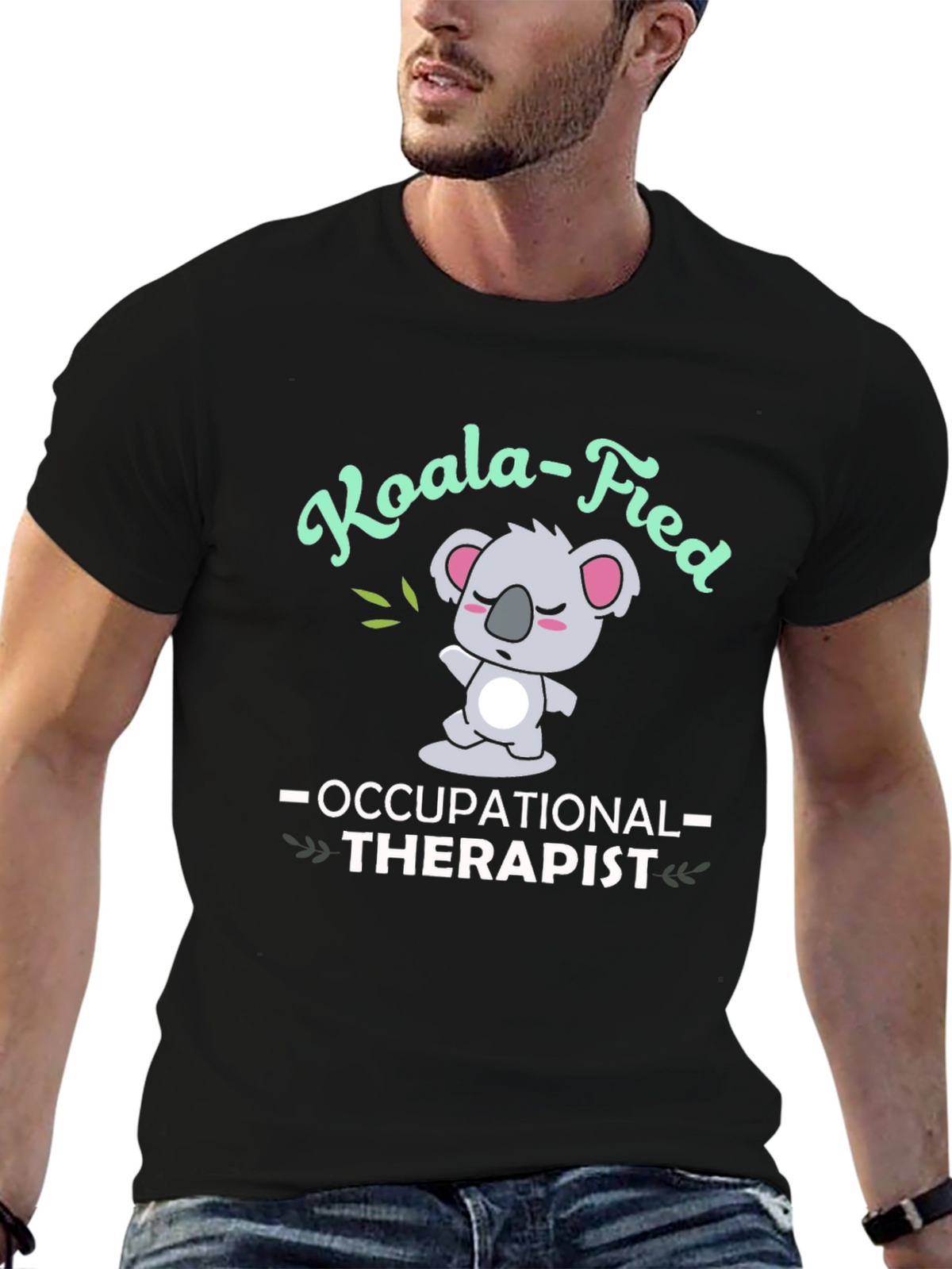Koala-fied Occupational Therapist Black T-Shirt
