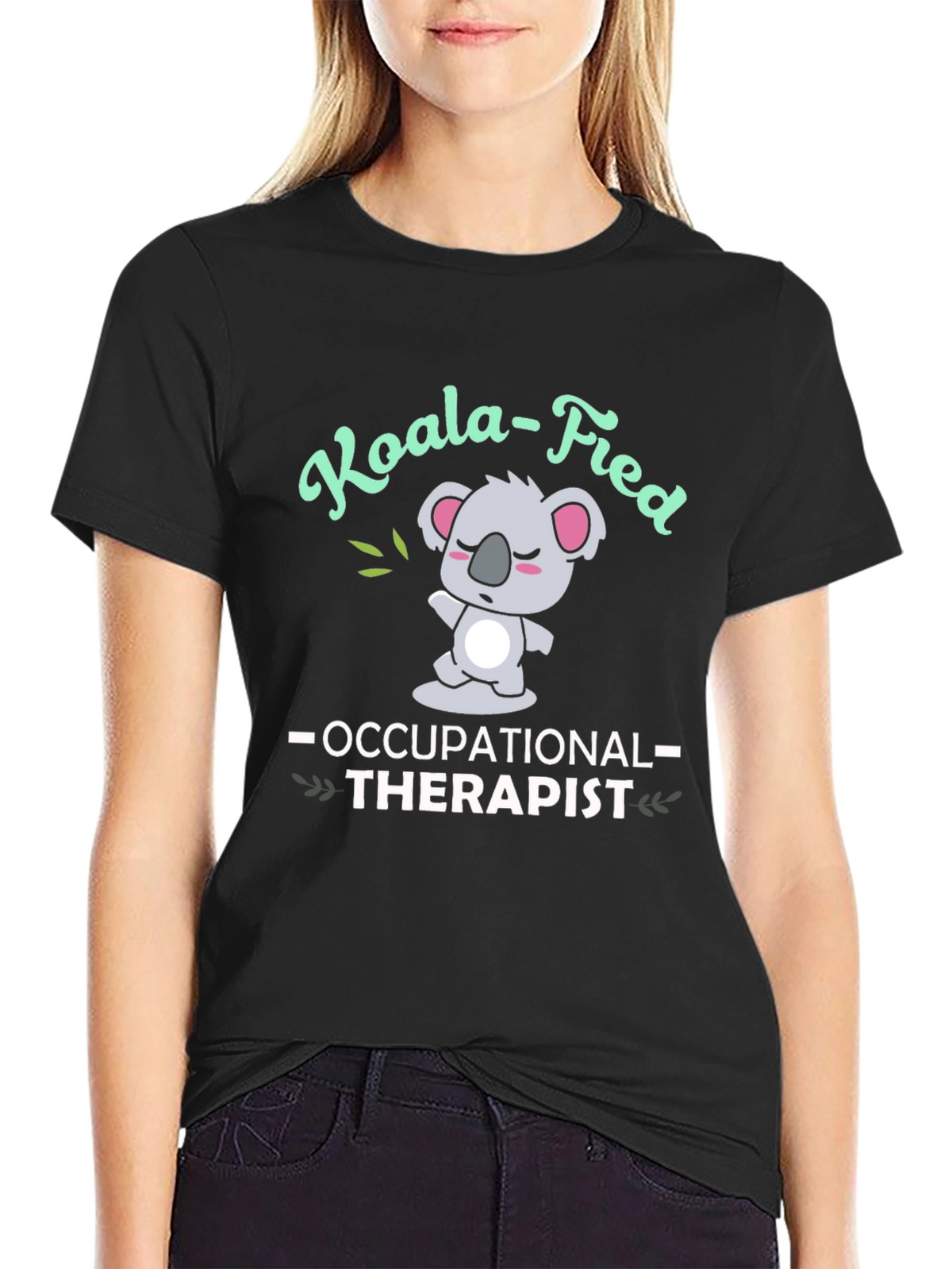 Koala-fied Occupational Therapist Black T-Shirt