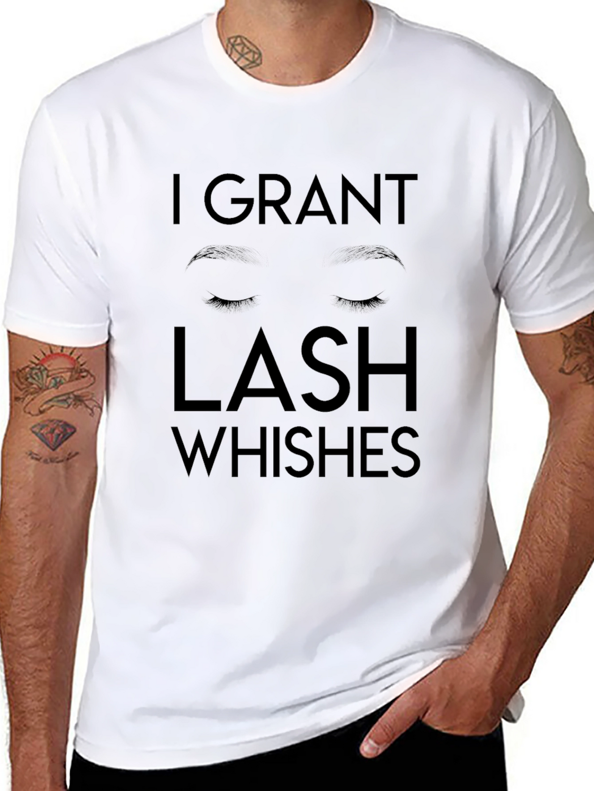 I Grant Lash Whishes Black T-Shirt