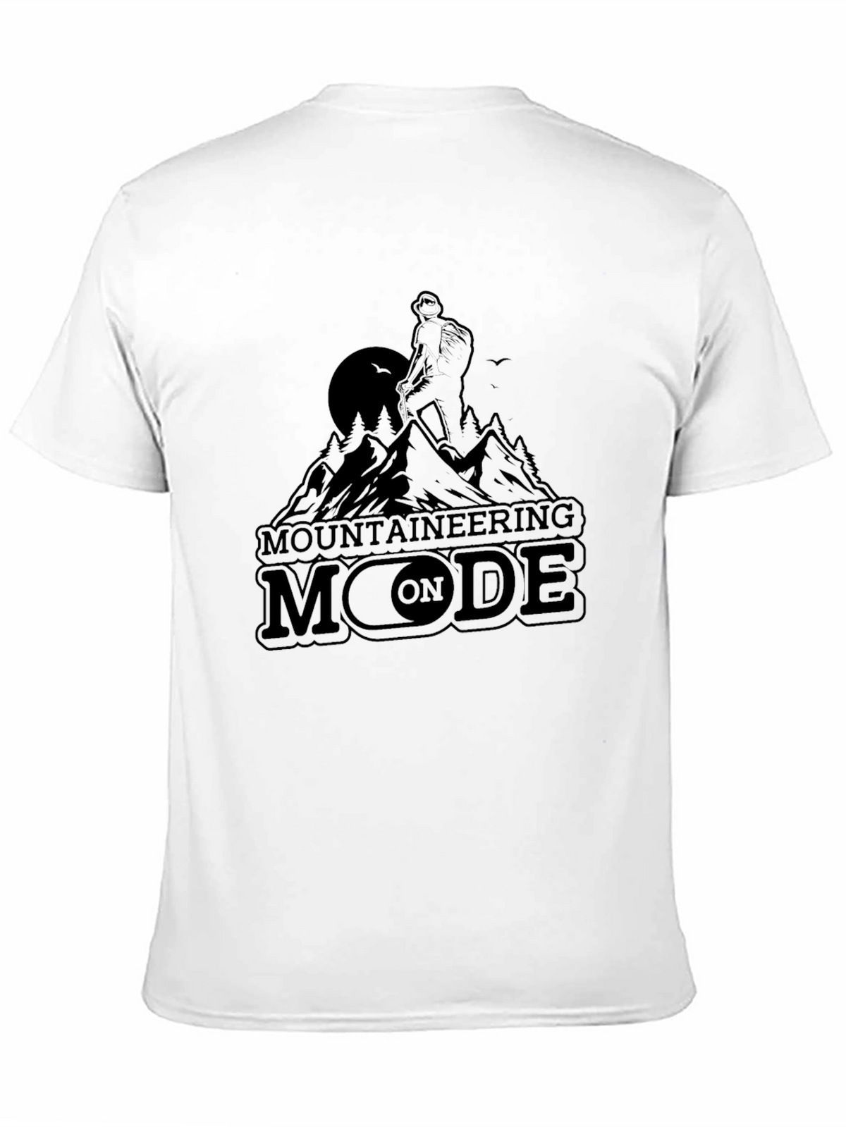 Mountaineering Mode On Black Graphic T-Shirt
