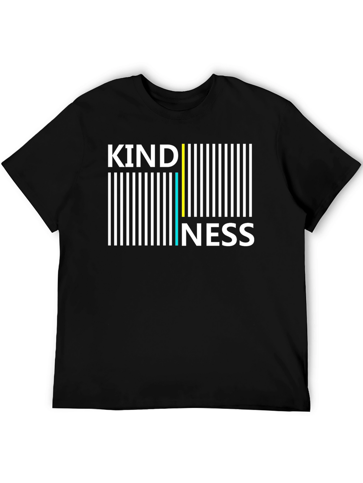Kindness Barcode Graphic Tee - Black Cotton Blend