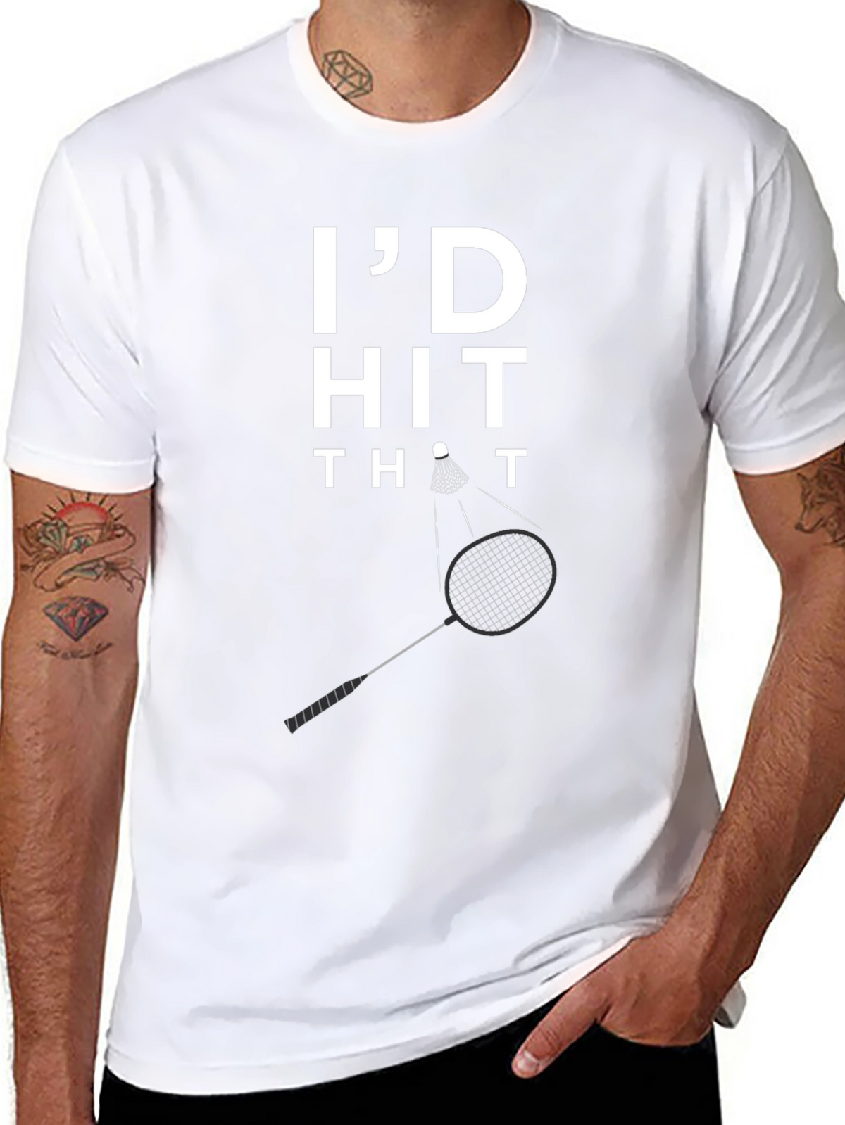 Id Hit That Badminton Graphic T-Shirt