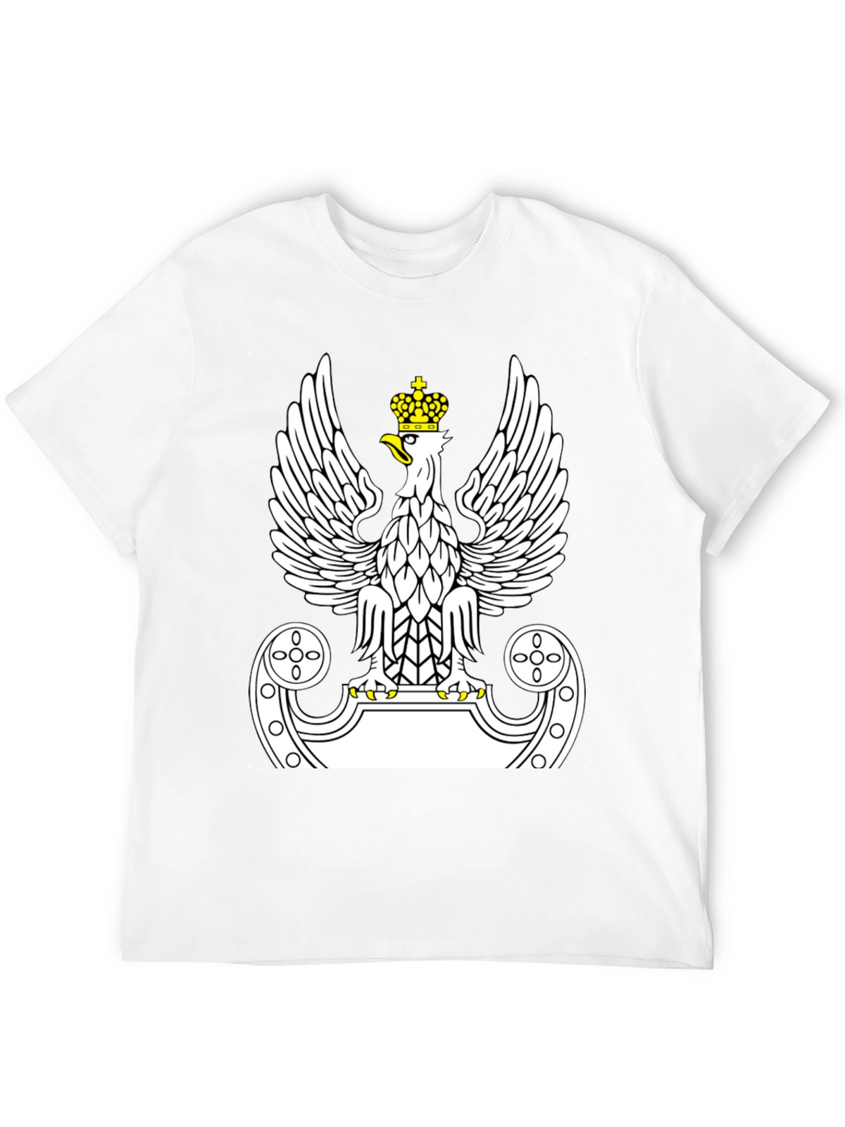 Polish Eagle Crest T-Shirt - Black Cotton Tee