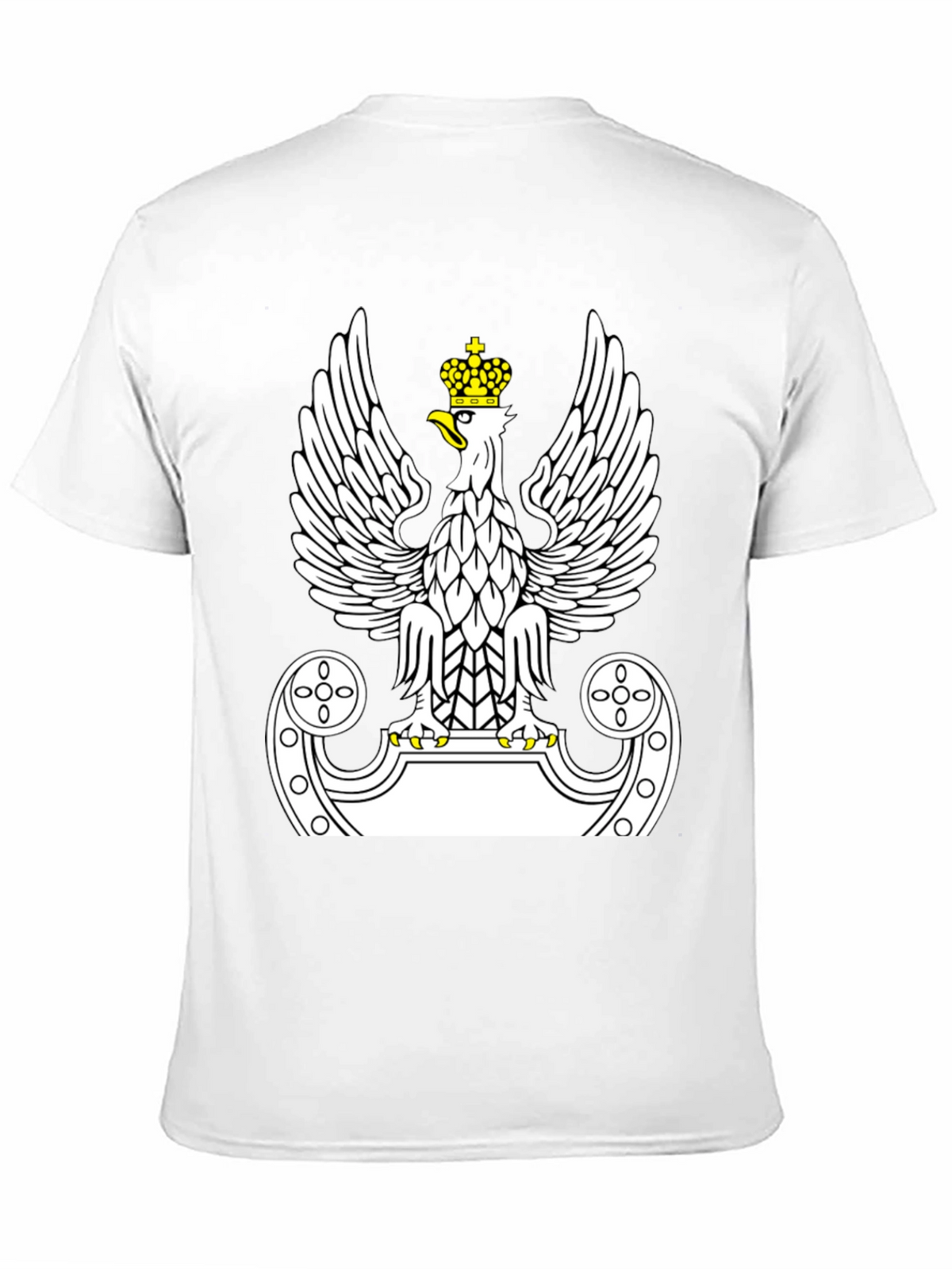 Polish Eagle Crest T-Shirt - Black Cotton Tee
