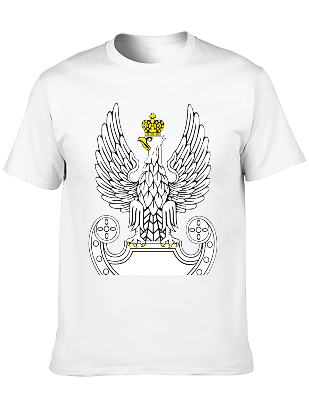 Polish Eagle Crest T-Shirt - Black Cotton Tee