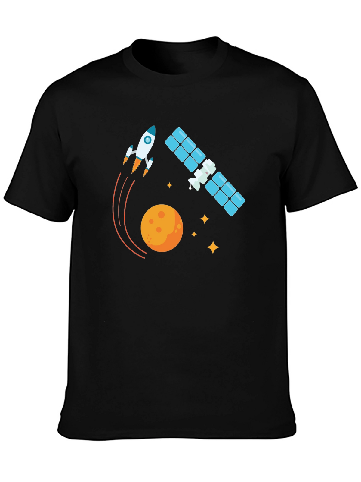 Space Adventure Black T-Shirt
