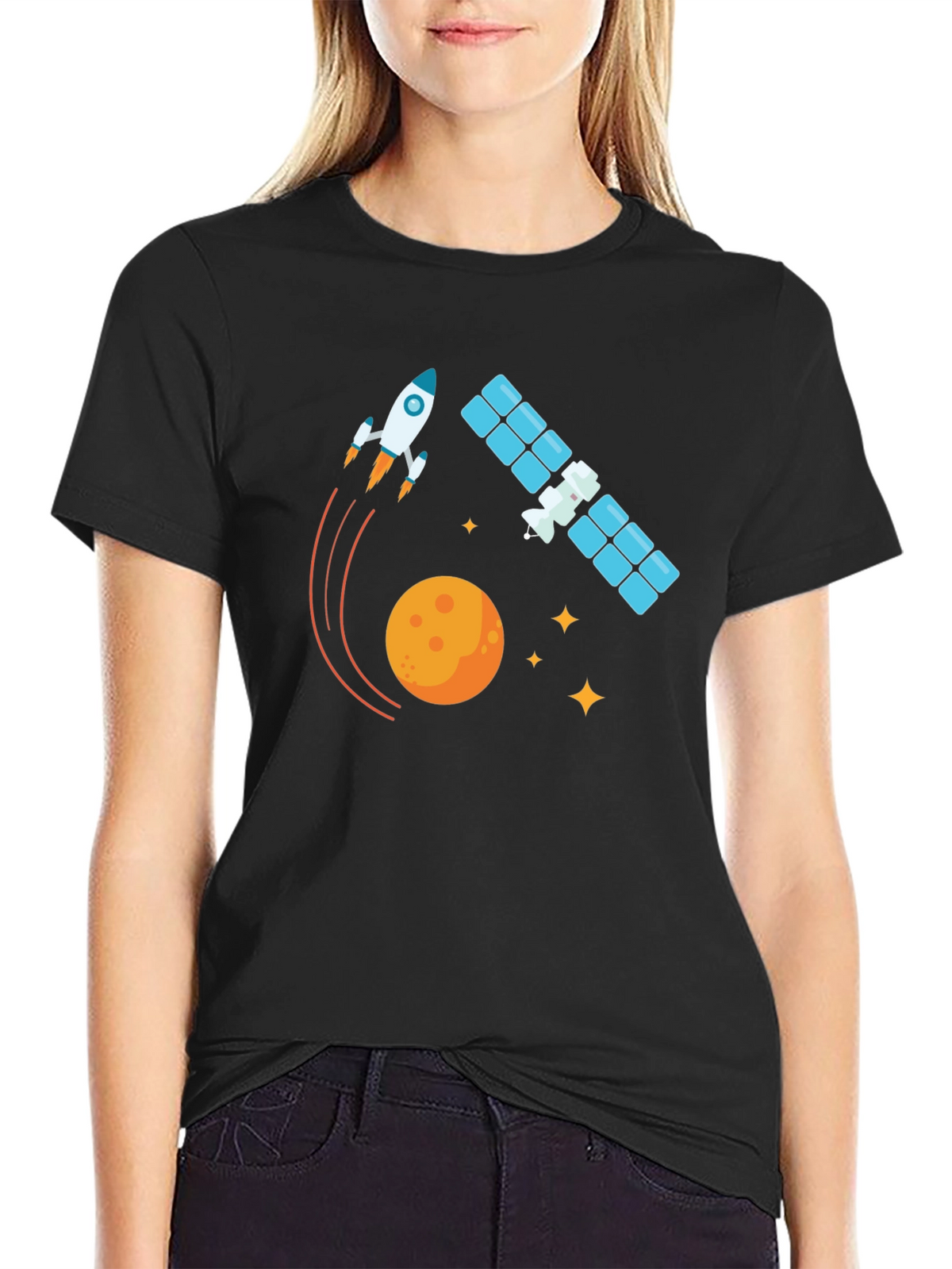 Space Adventure Black T-Shirt