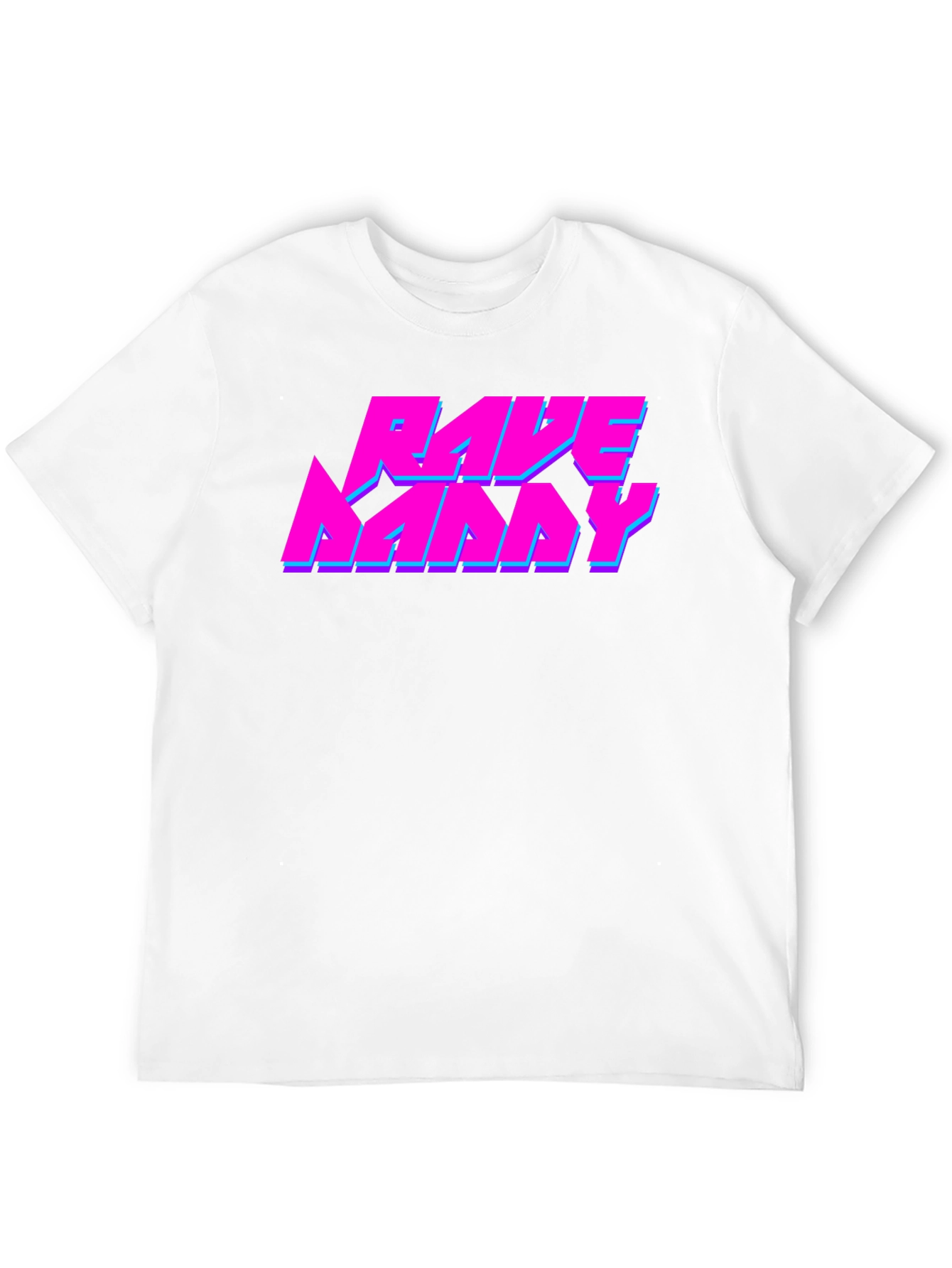 Rave Nanny Black T-Shirt - Neon Graphic Design