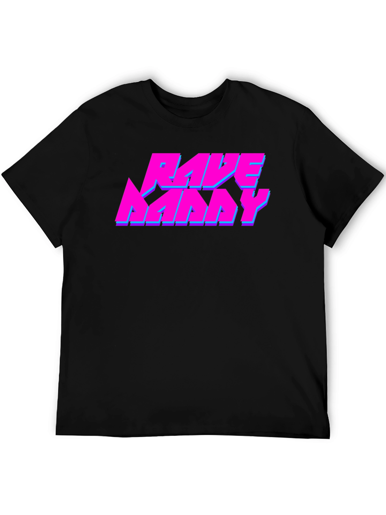 Rave Nanny Black T-Shirt - Neon Graphic Design