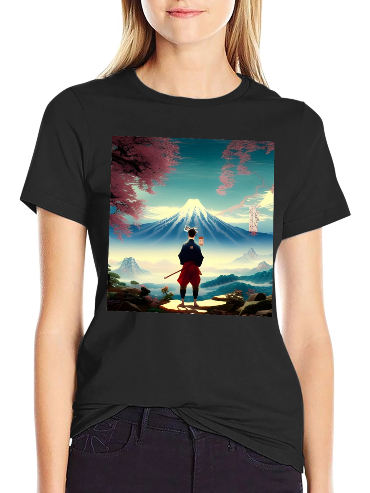 Mount Fuji Ukiyo-e Style Graphic Tee