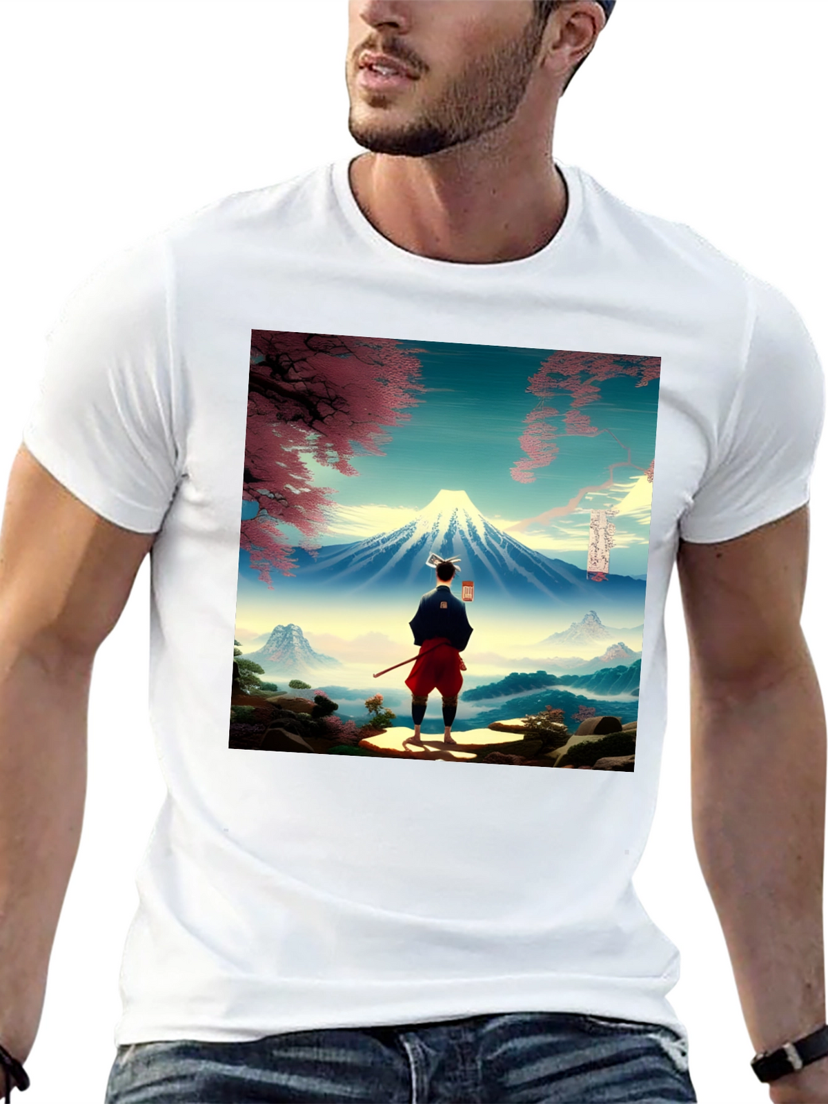 Mount Fuji Ukiyo-e Style Graphic Tee