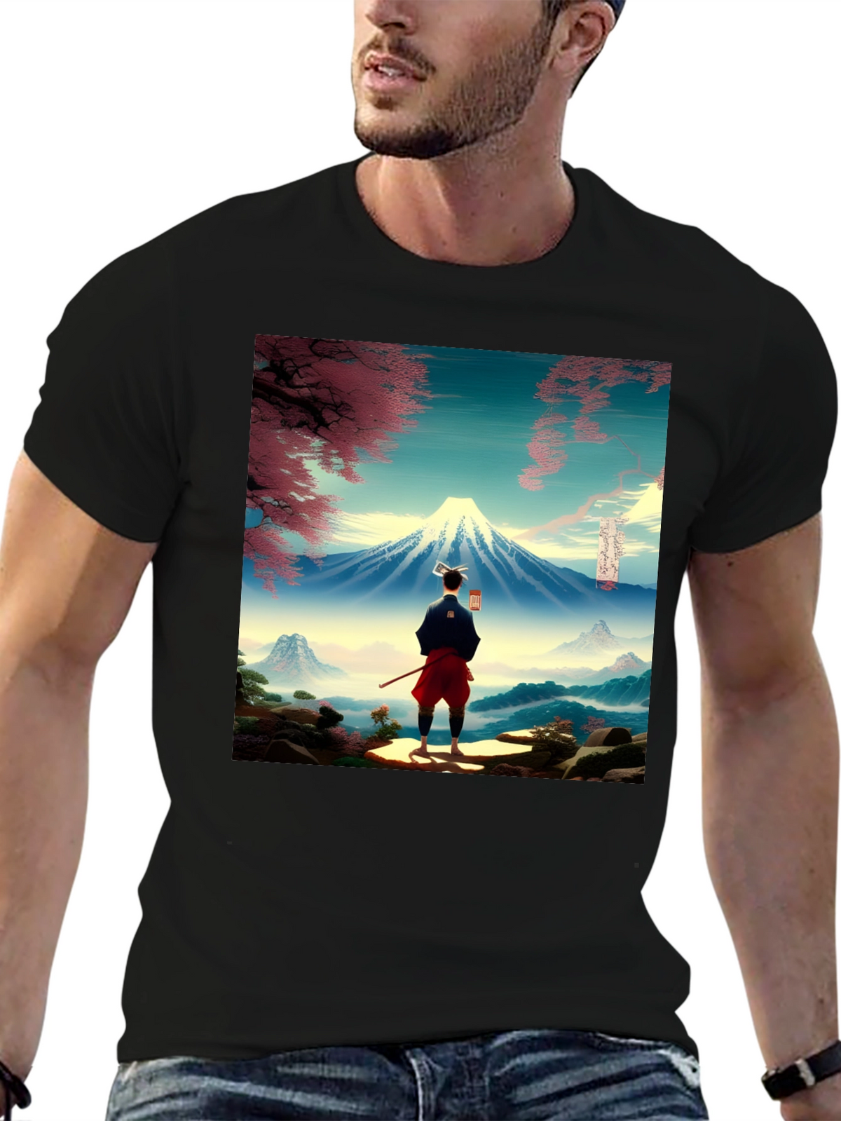 Mount Fuji Ukiyo-e Style Graphic Tee