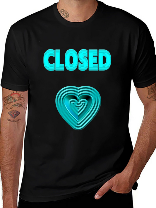 Closed Heart Graphic Tee - Unique Design