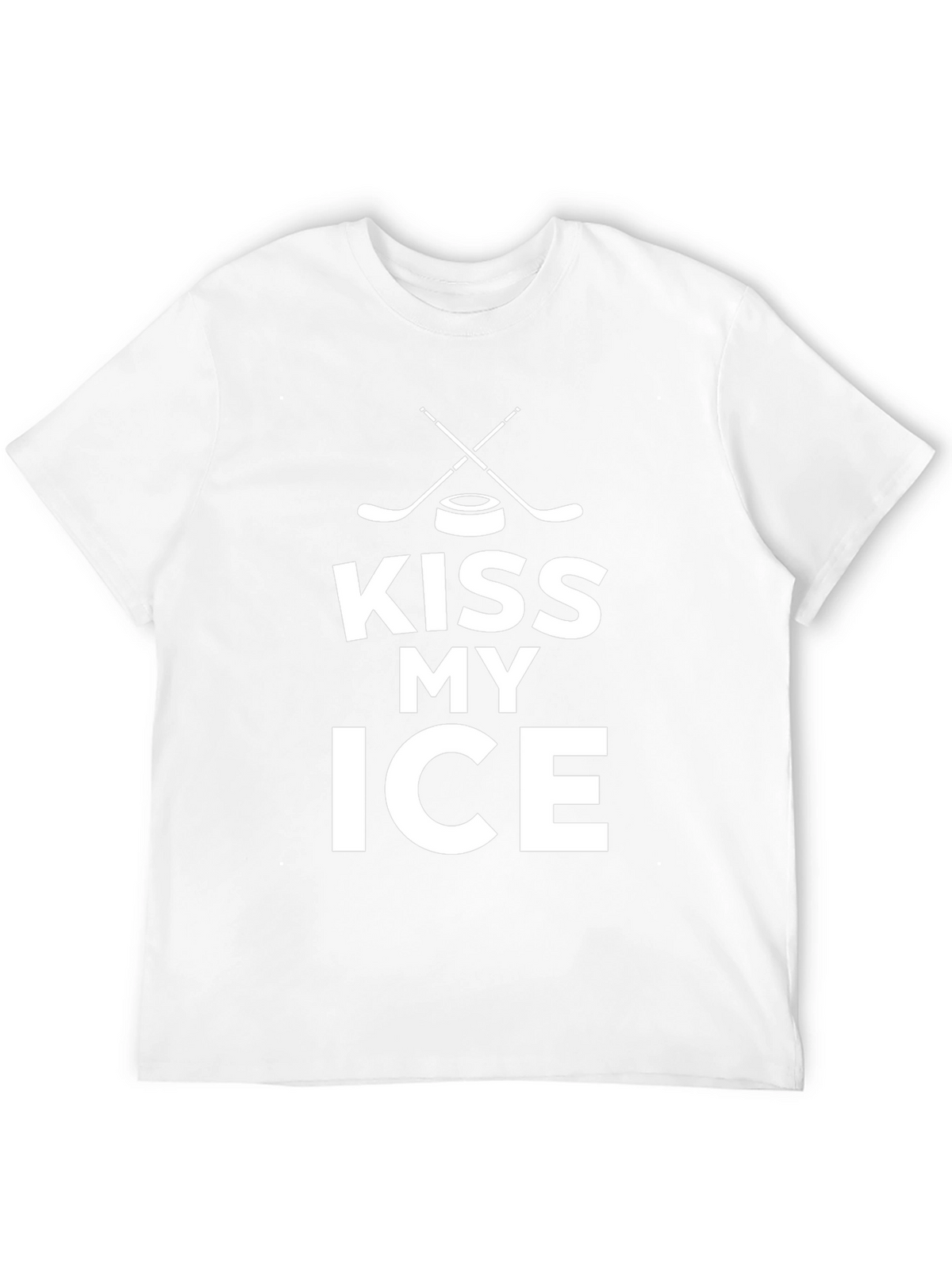 Kiss My Ice Hockey Graphic Tee - Black