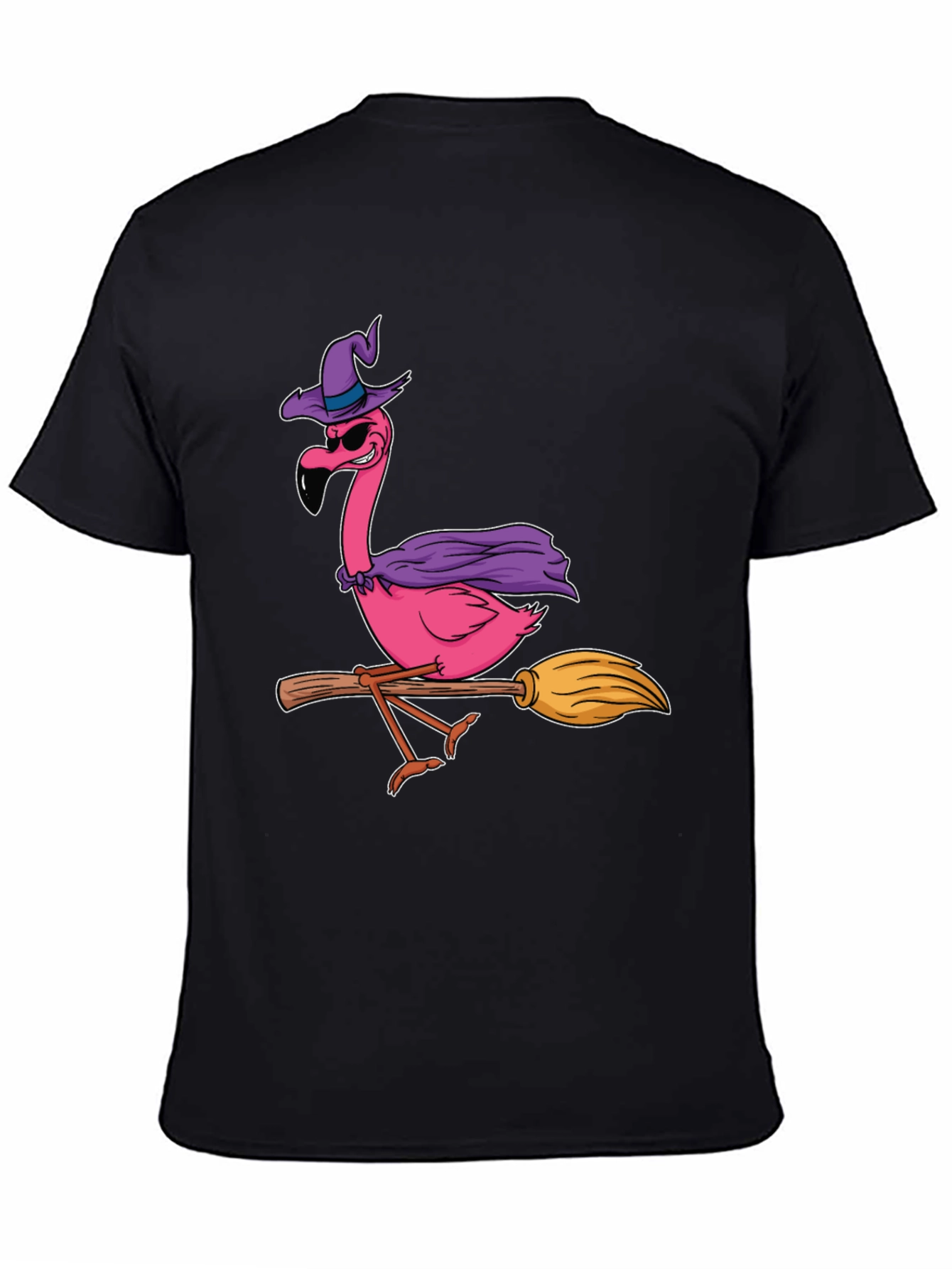 Witch Flamingo T-Shirt Halloween Costume Tee