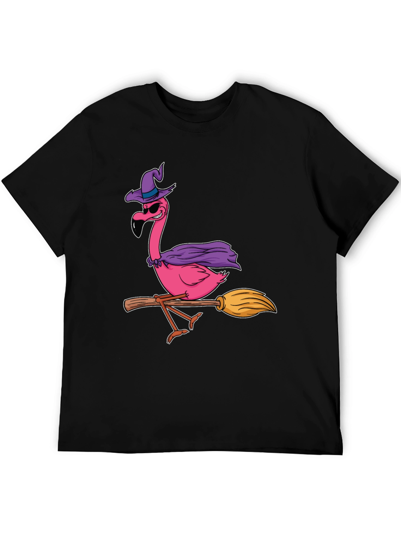 Witch Flamingo T-Shirt Halloween Costume Tee