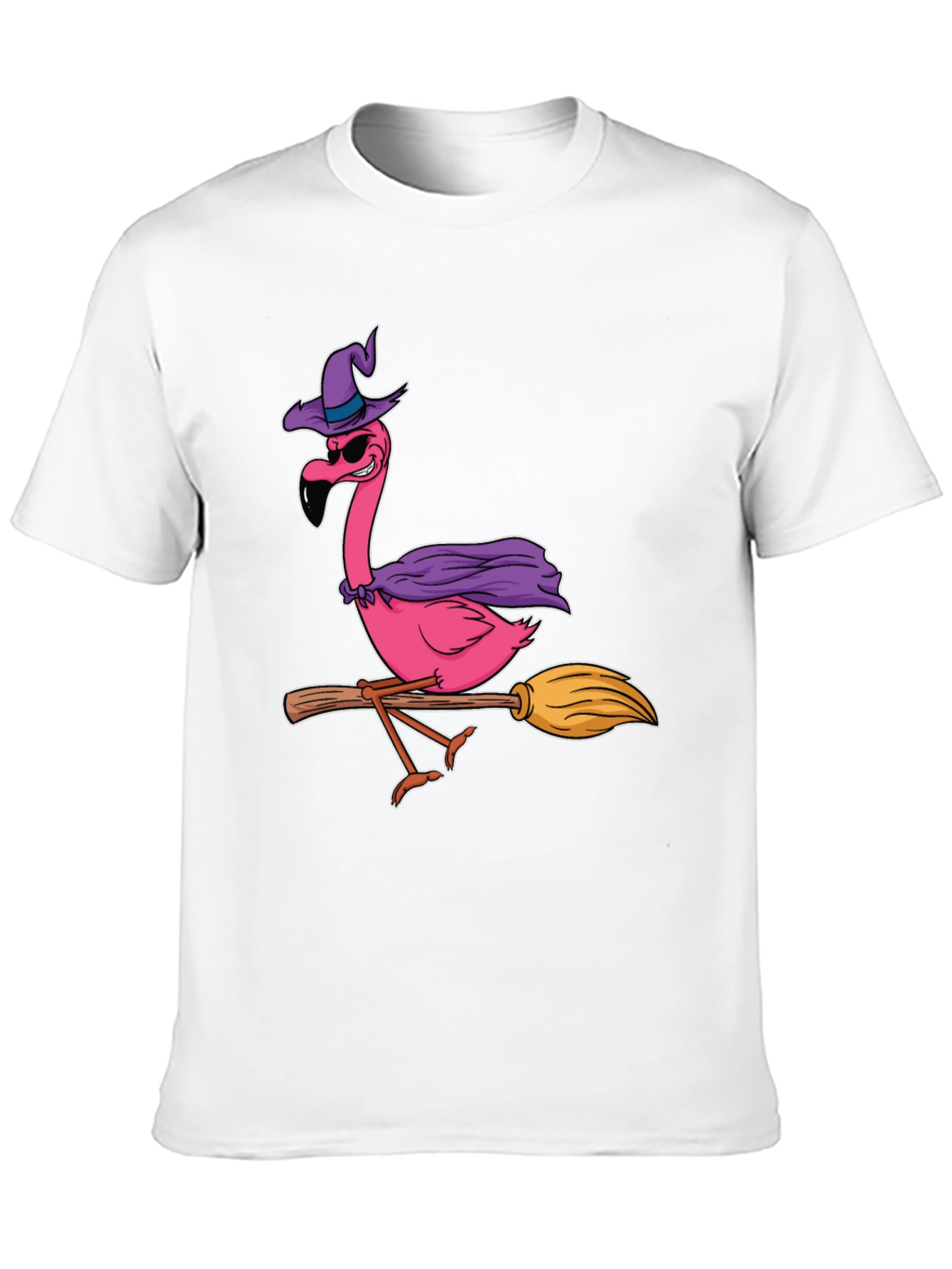 Witch Flamingo T-Shirt Halloween Costume Tee
