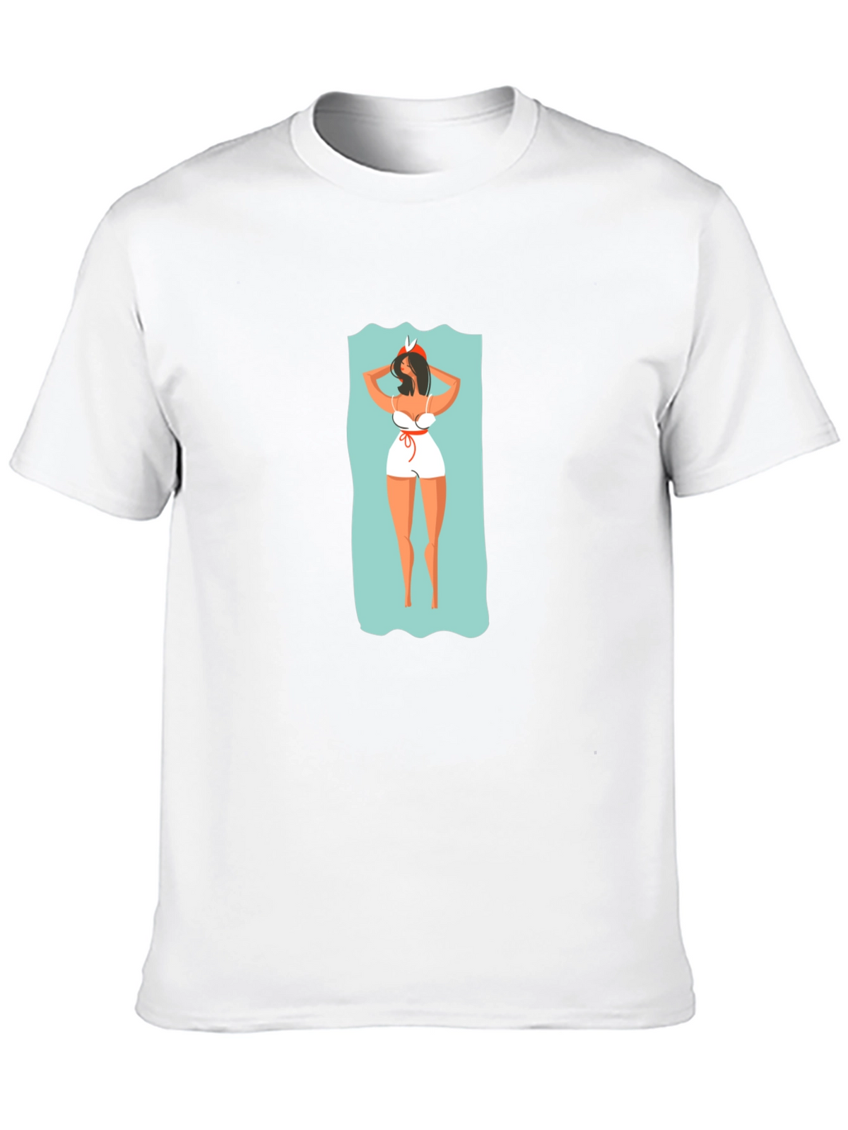 Stylish Graphic Tee - Beach Babe Design