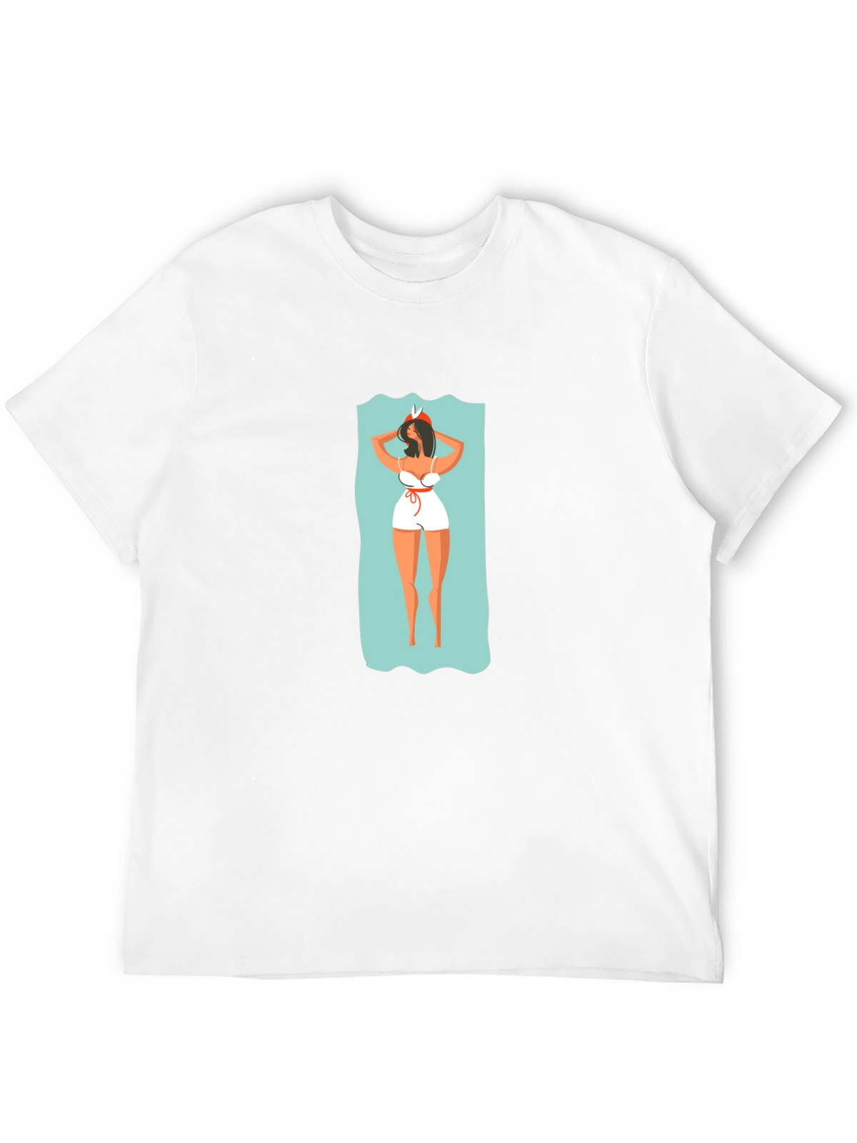 Stylish Graphic Tee - Beach Babe Design