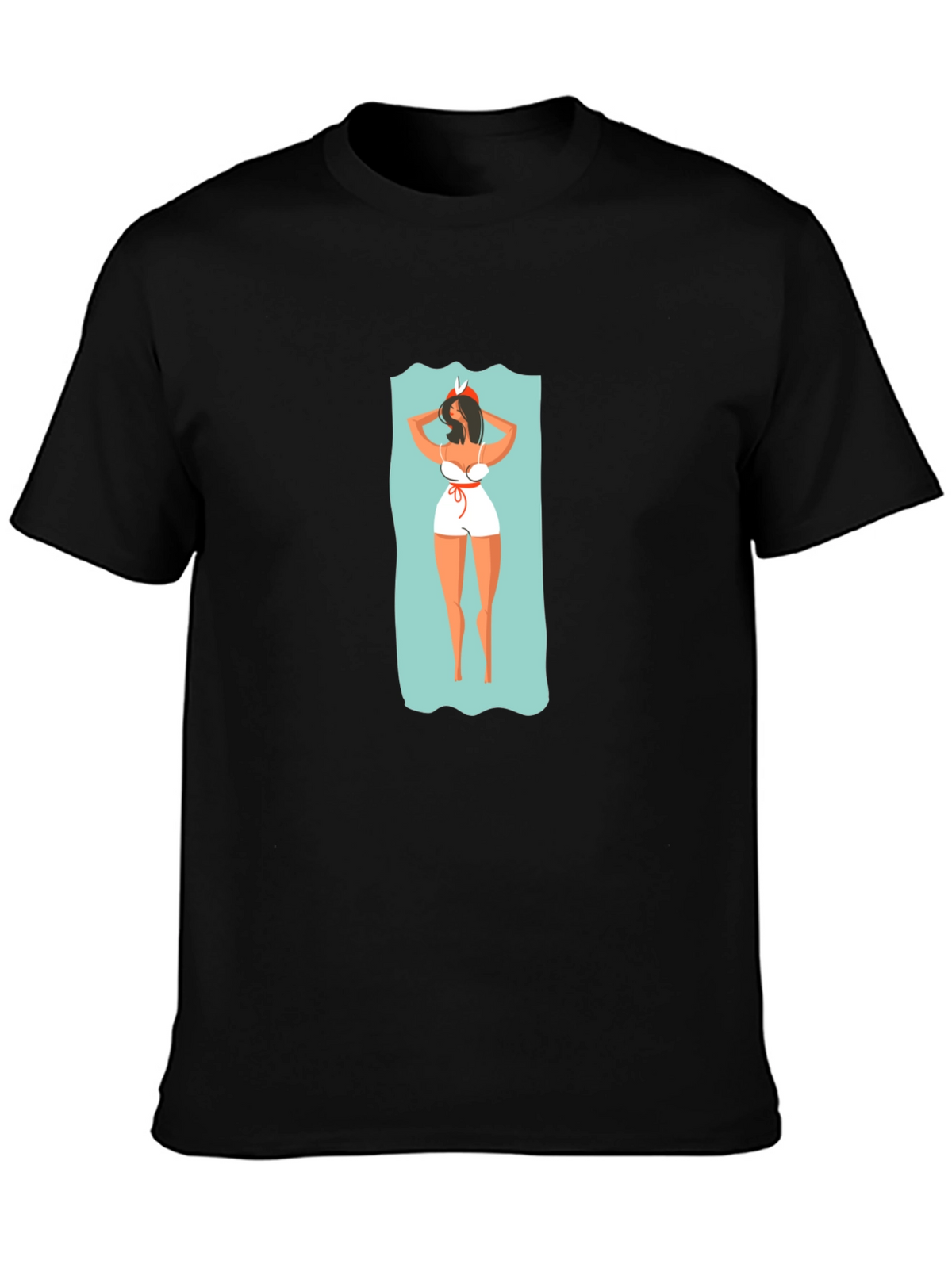 Stylish Graphic Tee - Beach Babe Design
