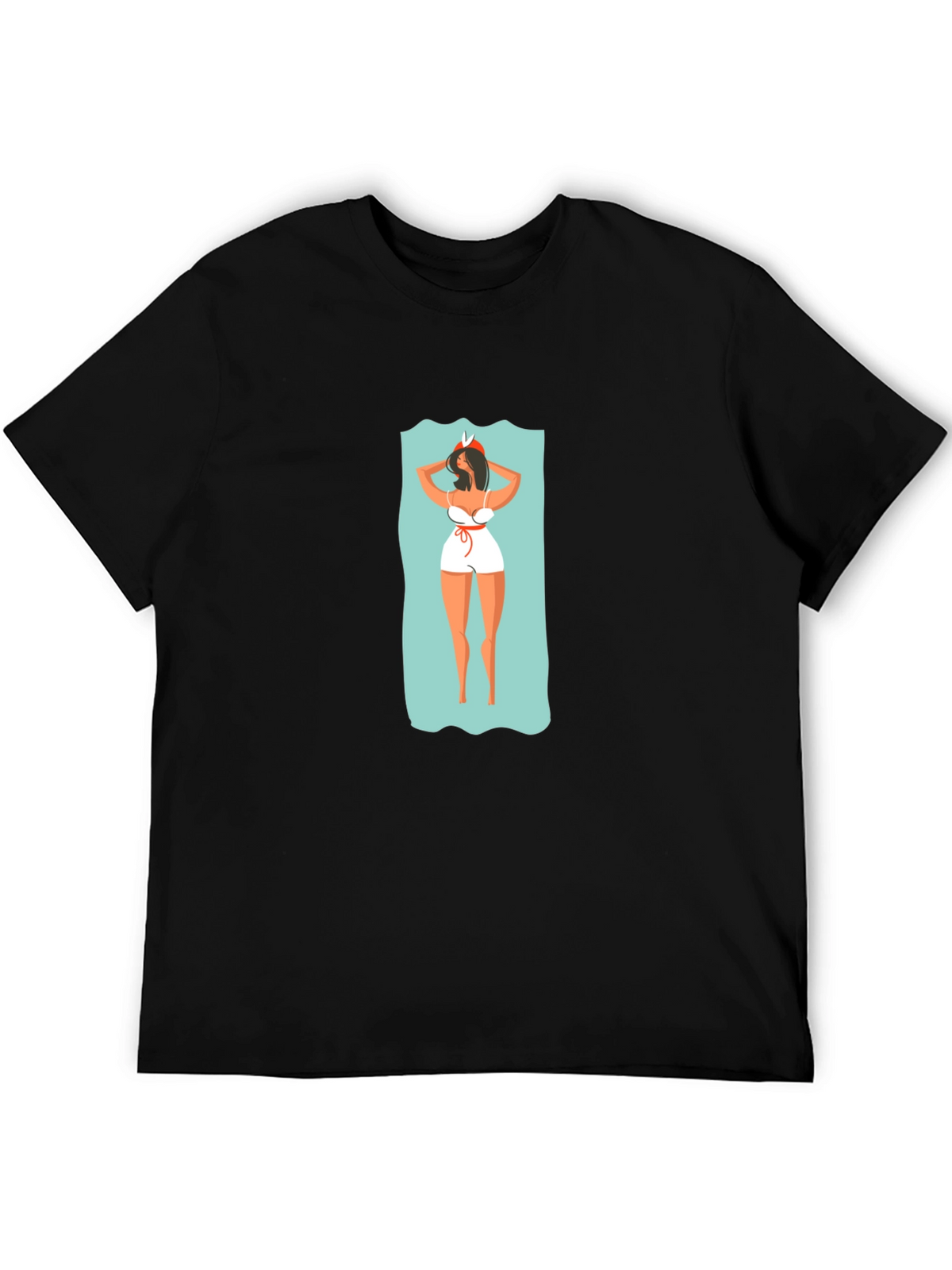 Stylish Graphic Tee - Beach Babe Design
