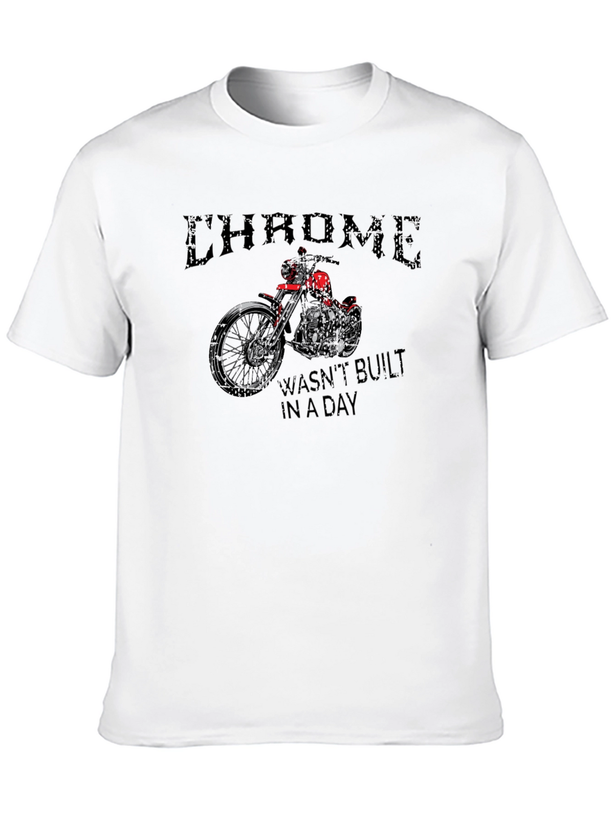 Chrome Motorcycle Graphic T-Shirt - Classic Biker Tee