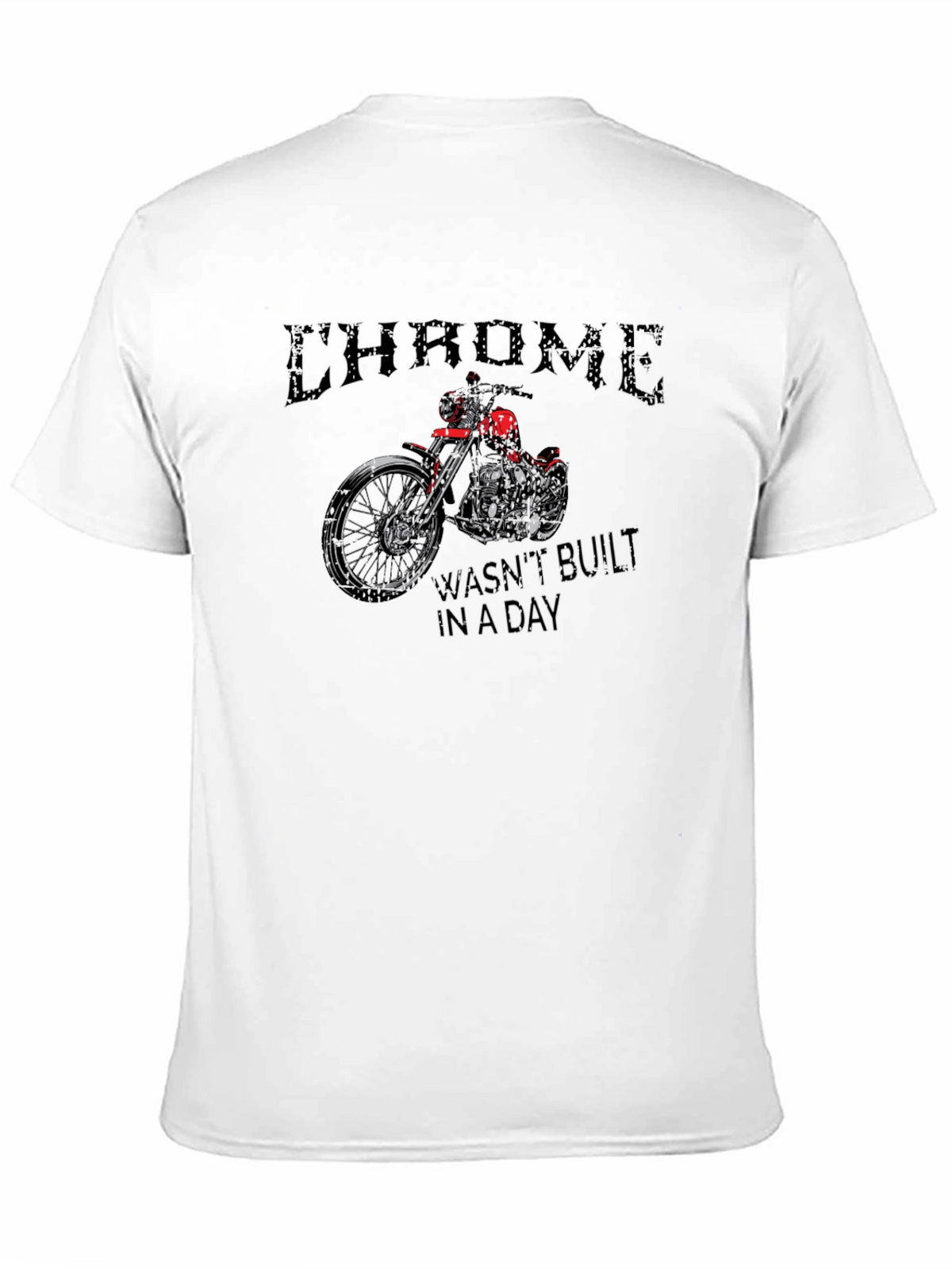 Chrome Motorcycle Graphic T-Shirt - Classic Biker Tee