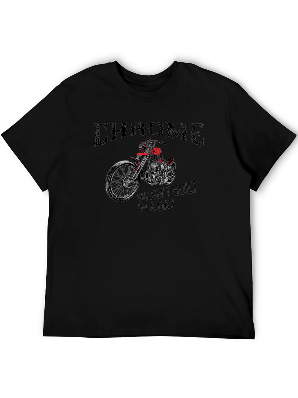 Chrome Motorcycle Graphic T-Shirt - Classic Biker Tee