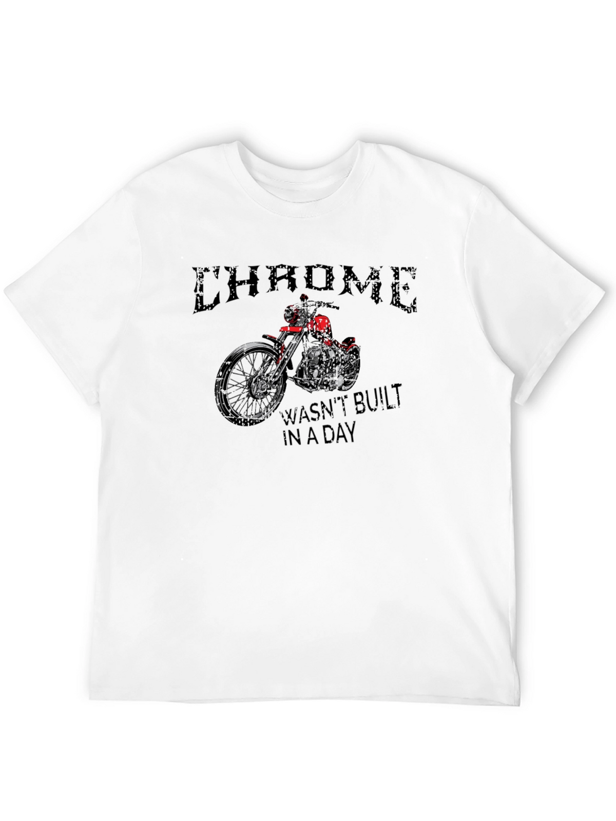 Chrome Motorcycle Graphic T-Shirt - Classic Biker Tee