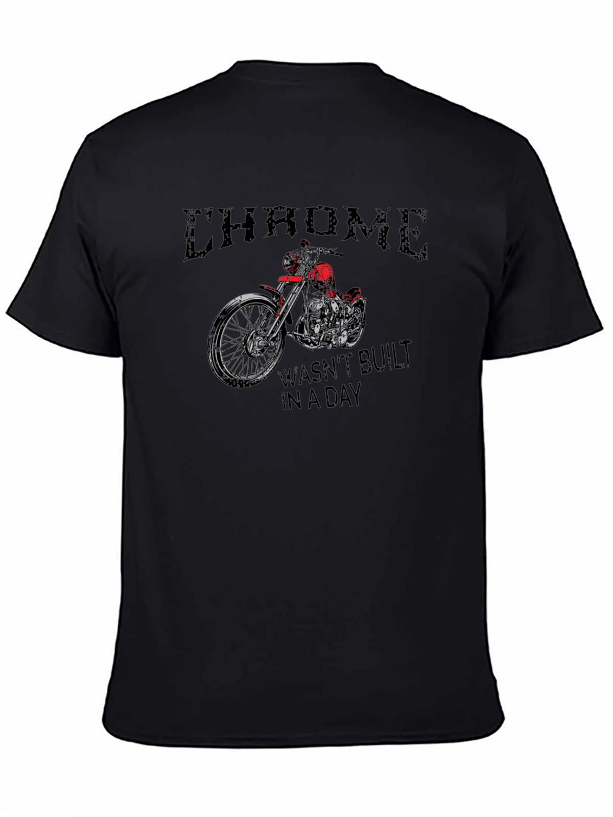 Chrome Motorcycle Graphic T-Shirt - Classic Biker Tee