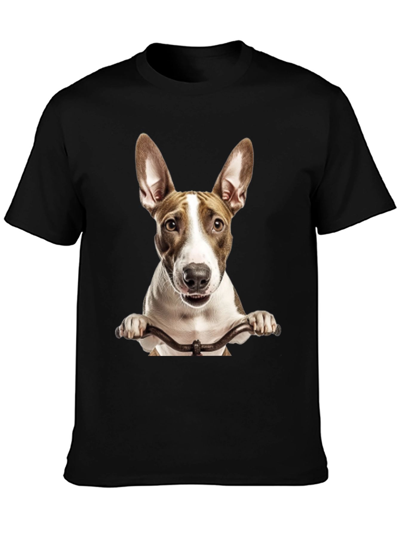 Dog on Bike Graphic Tee - Black