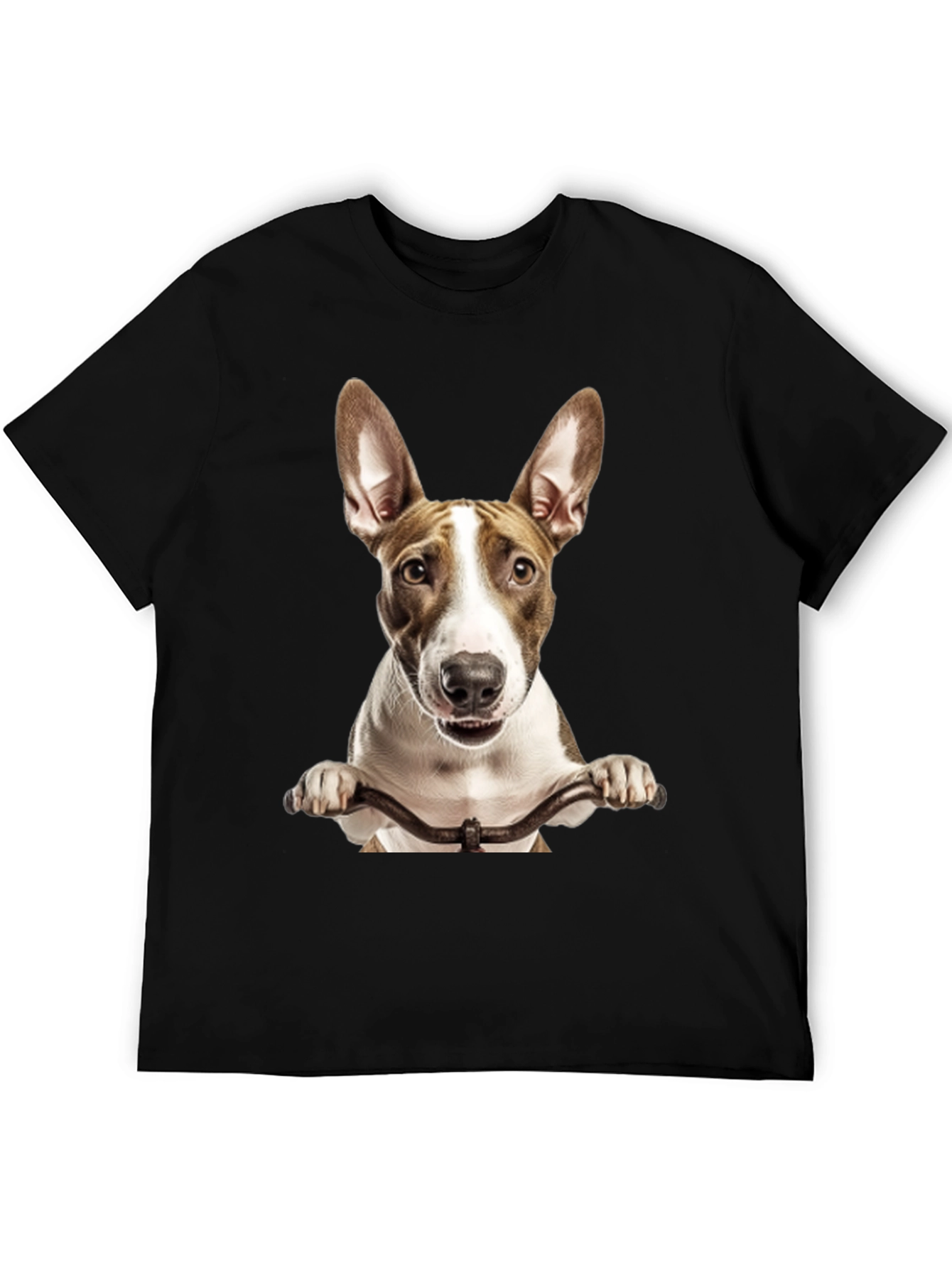 Dog on Bike Graphic Tee - Black