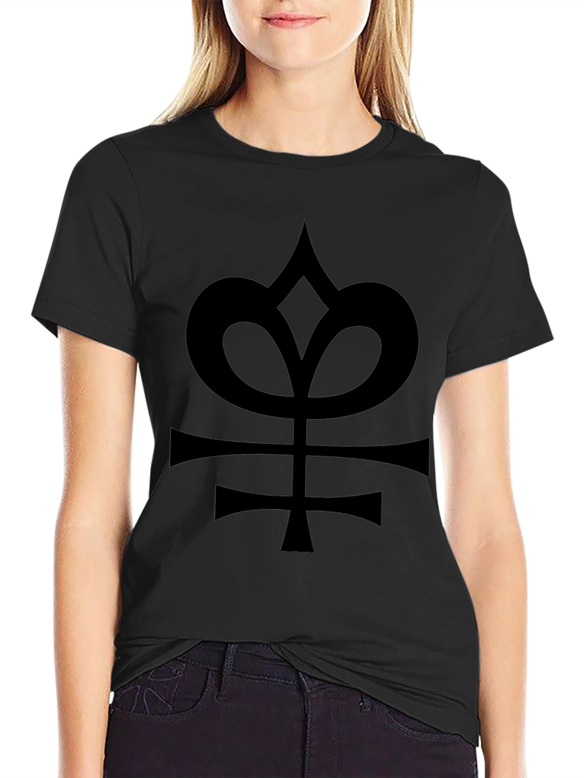 Mens Black T-Shirt with Alchemical Symbol
