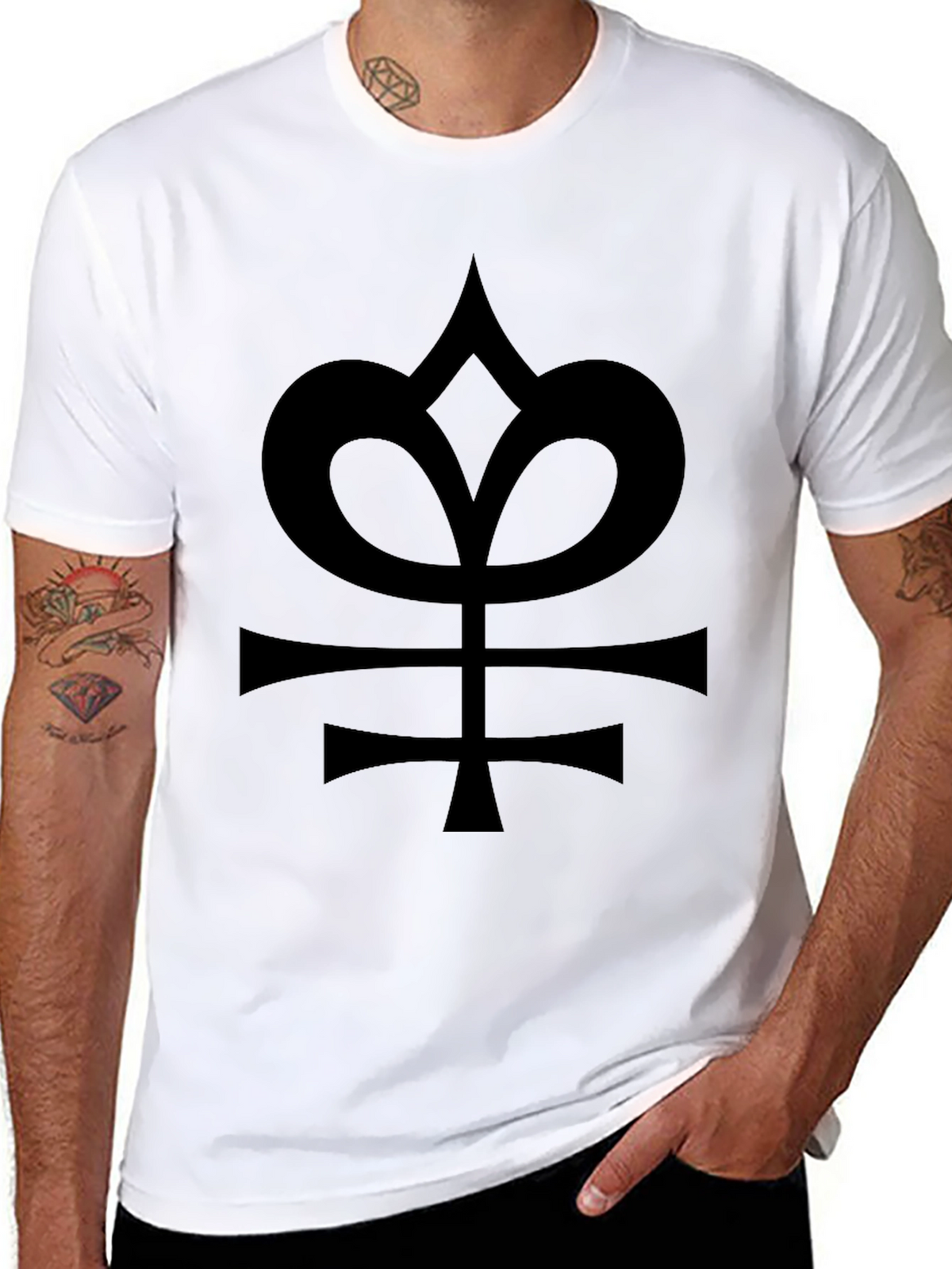 Mens Black T-Shirt with Alchemical Symbol