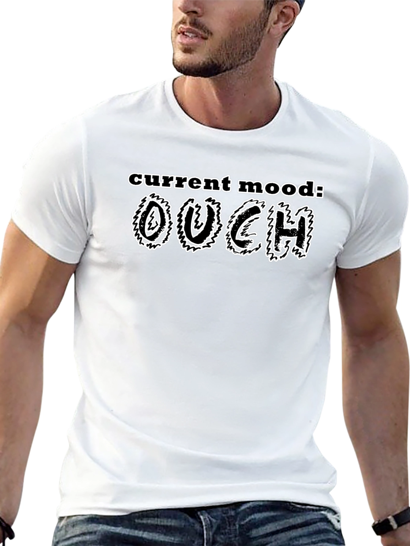 Current Mood: OUCH! Novelty Graphic T-Shirt