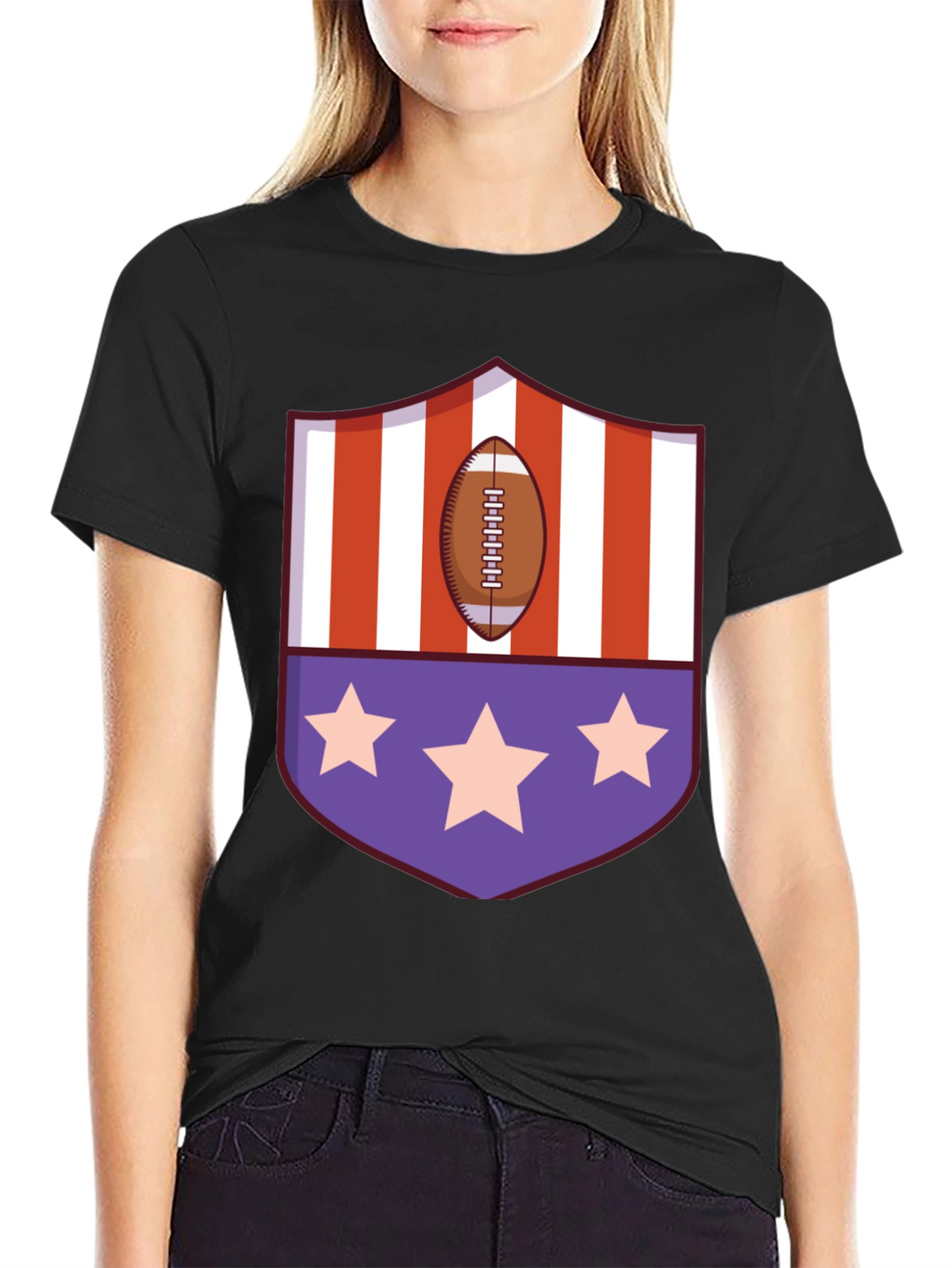 Patriotic Football Shield T-Shirt
